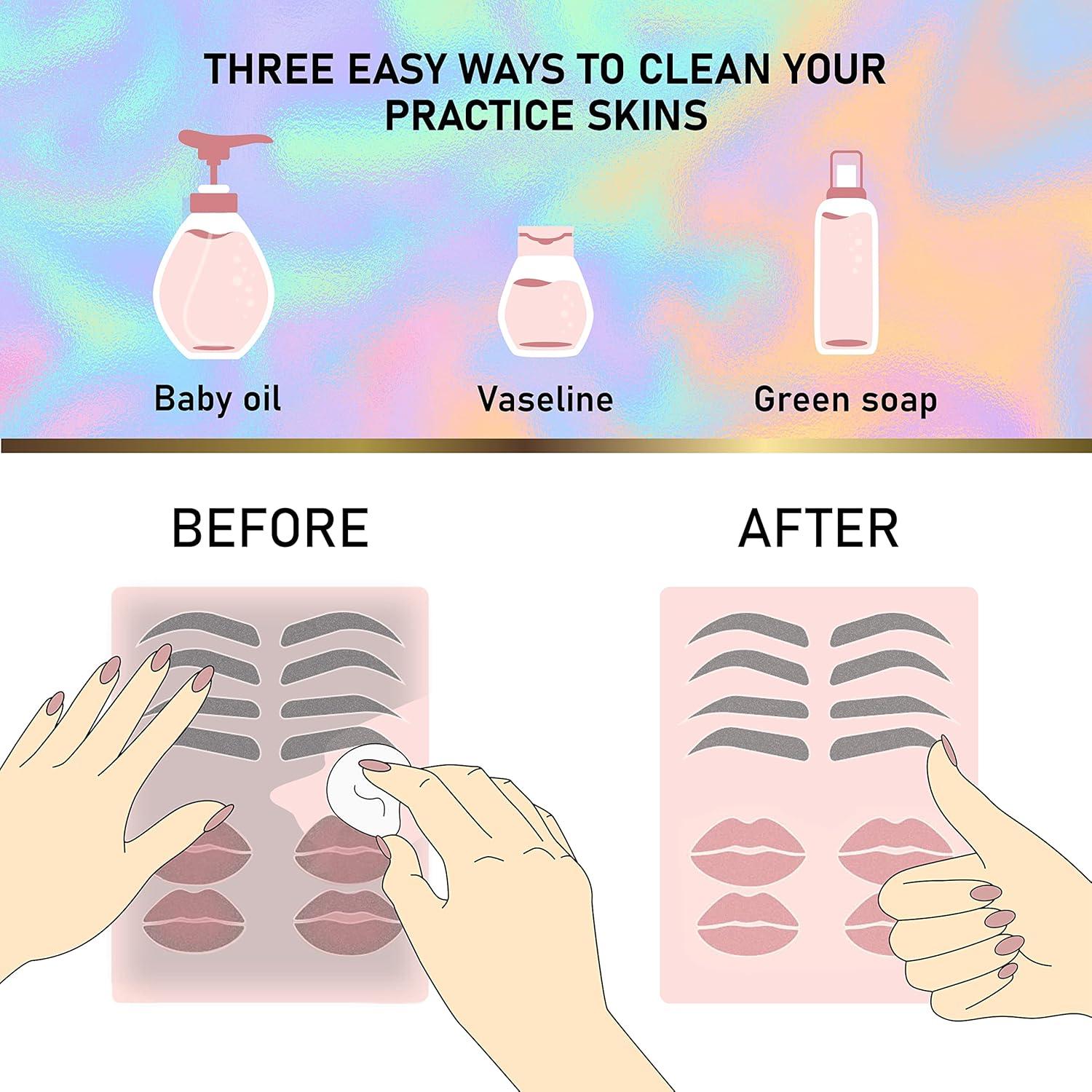 Plantilla de Cejas Reutilizable BRAWNA 10 Formas 19.5x14.5cm