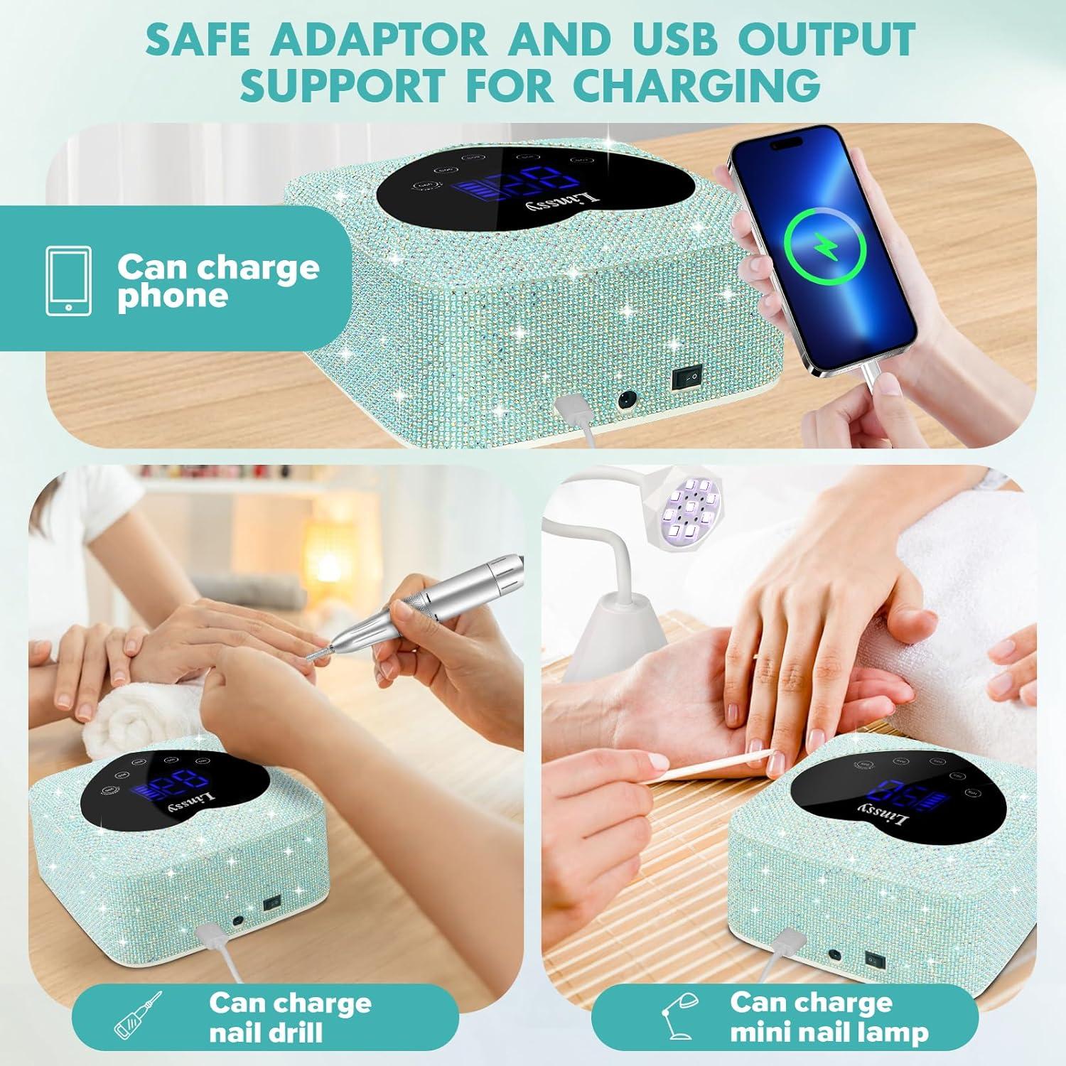 Lámpara de Uñas UV LED Inalámbrica 72W con Pantalla Táctil