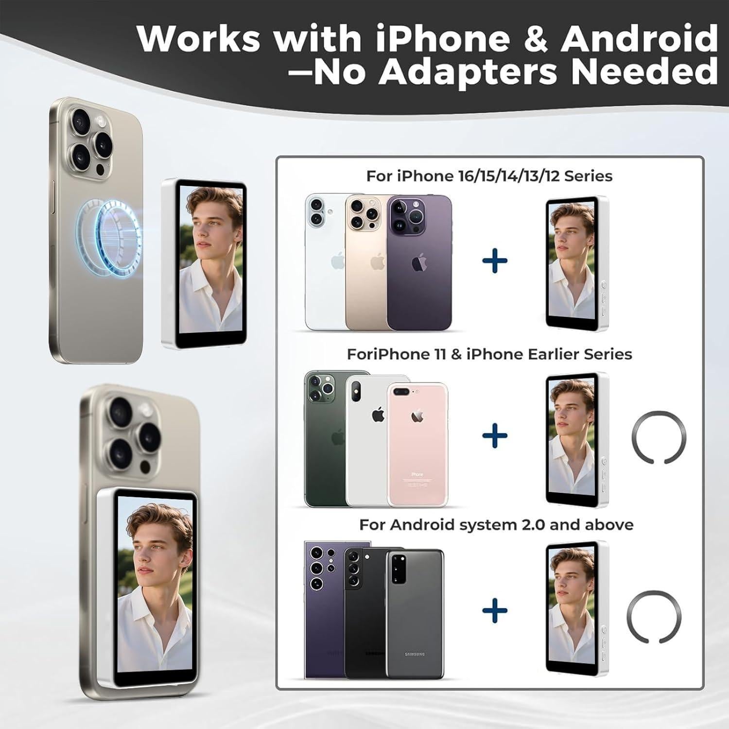 Monitor Selfie Inalámbrico YXYaoZhengYiGeYi Rosa 4K