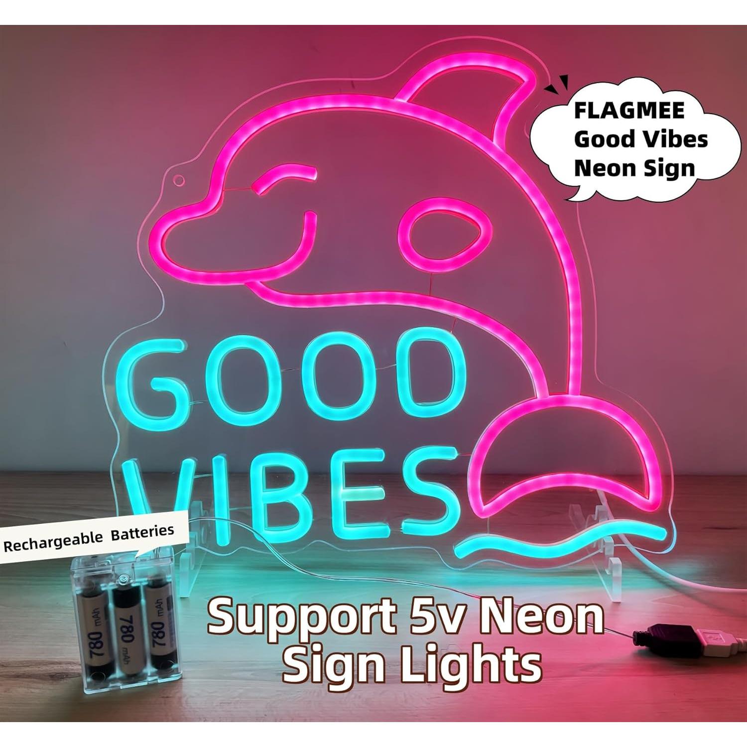 Adaptador de Batería FLAGMEE para Carteles de Neón LED 5V
