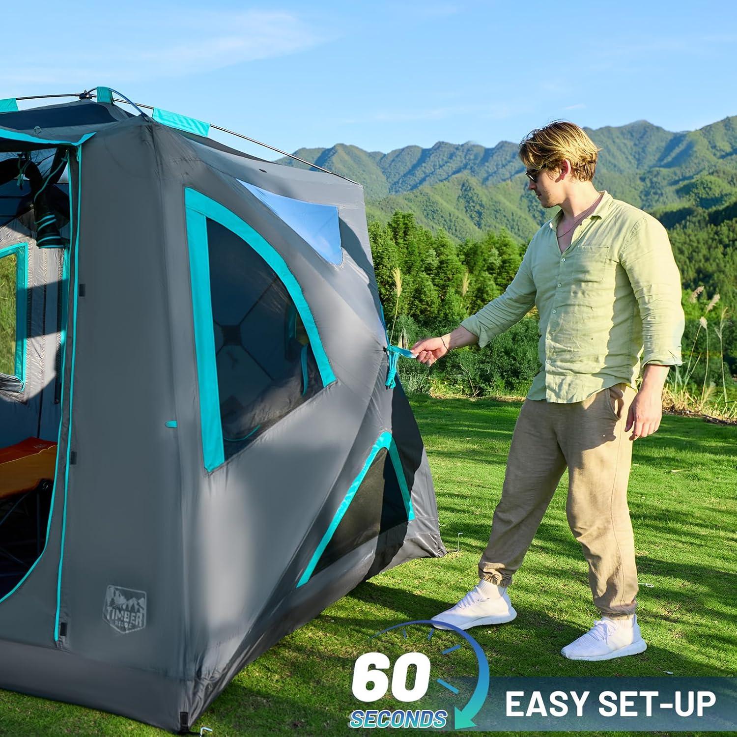 Tienda de Camping TIMBER RIDGE 4 Personas Resistente al Agua