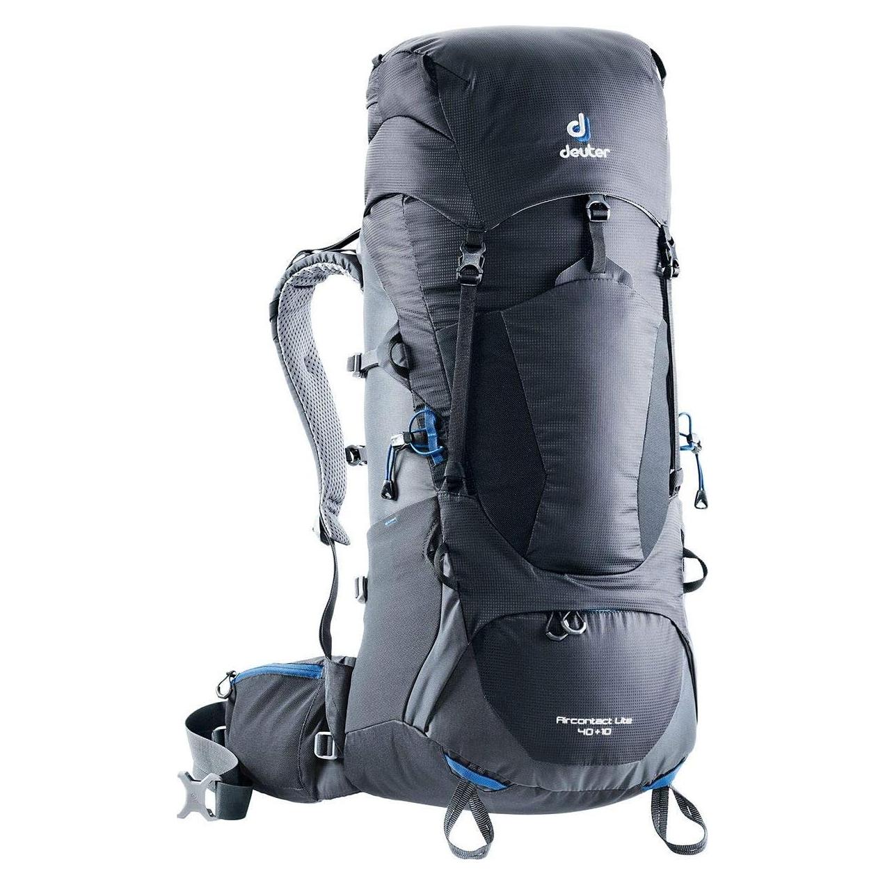 Mochila Deuter Aircontact Lite 40+10 Unisex Negra-Gris 10L