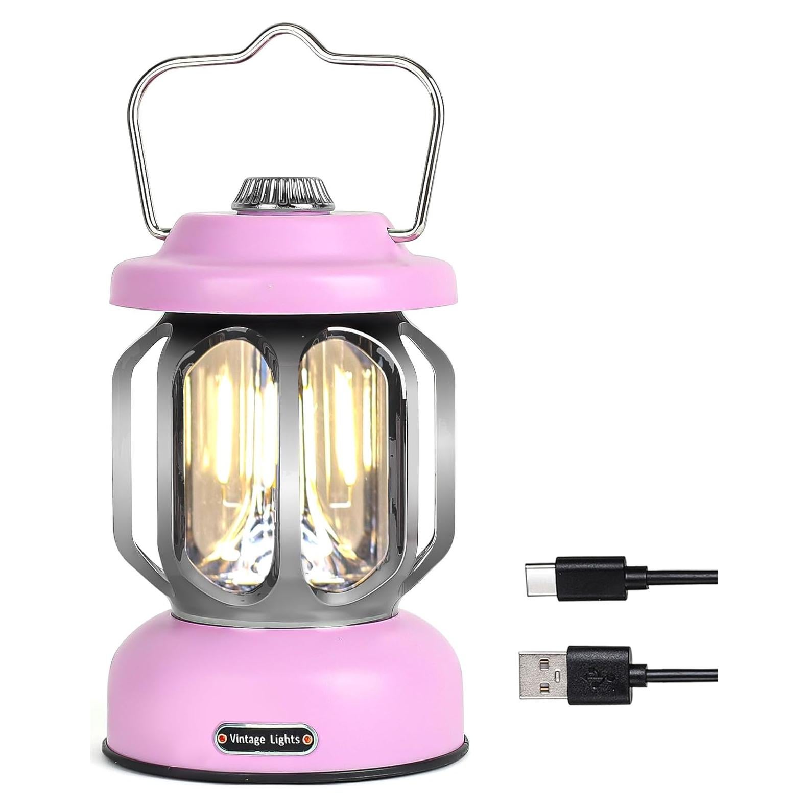 Linterna Retro LED Recargable SEAMAGIC 2000mAh Rosa