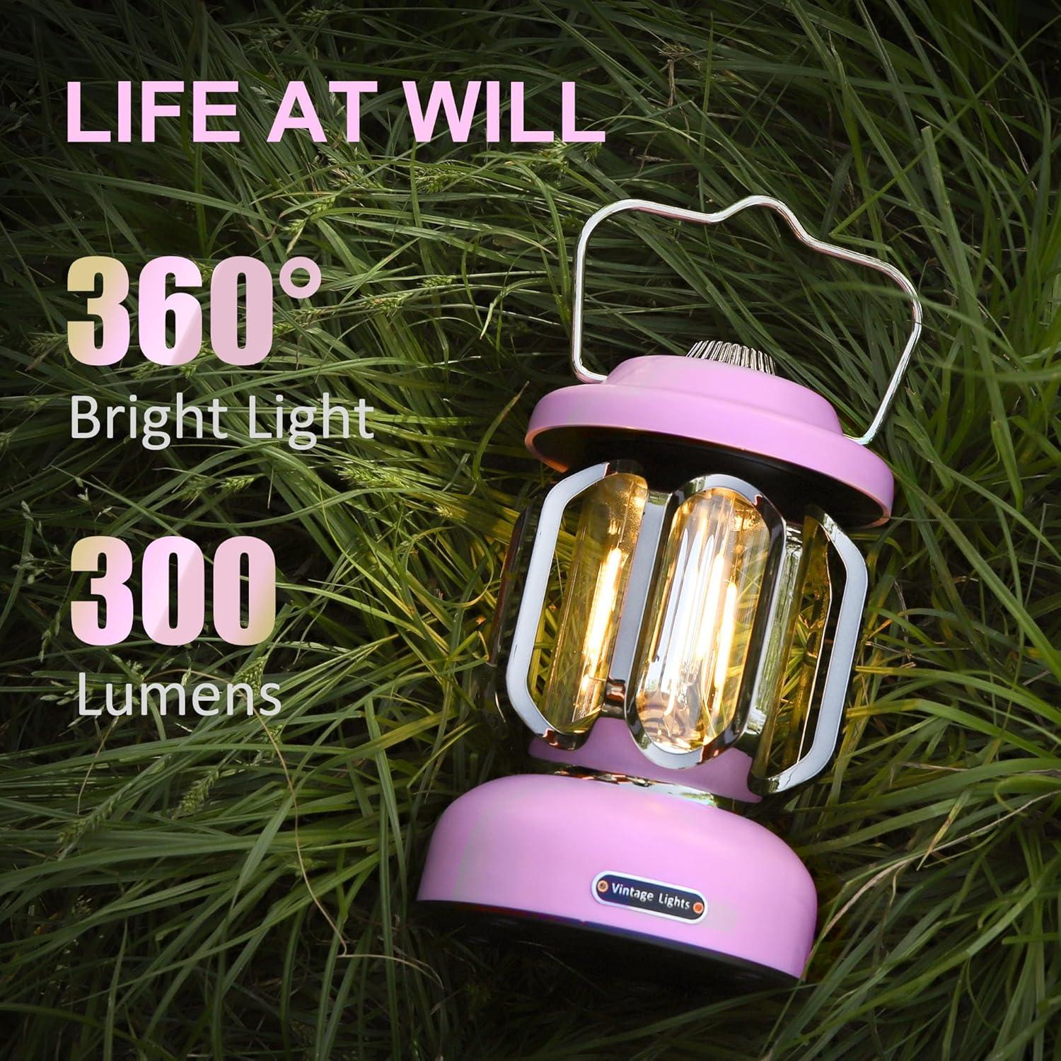 Linterna Retro LED Recargable SEAMAGIC 2000mAh Rosa