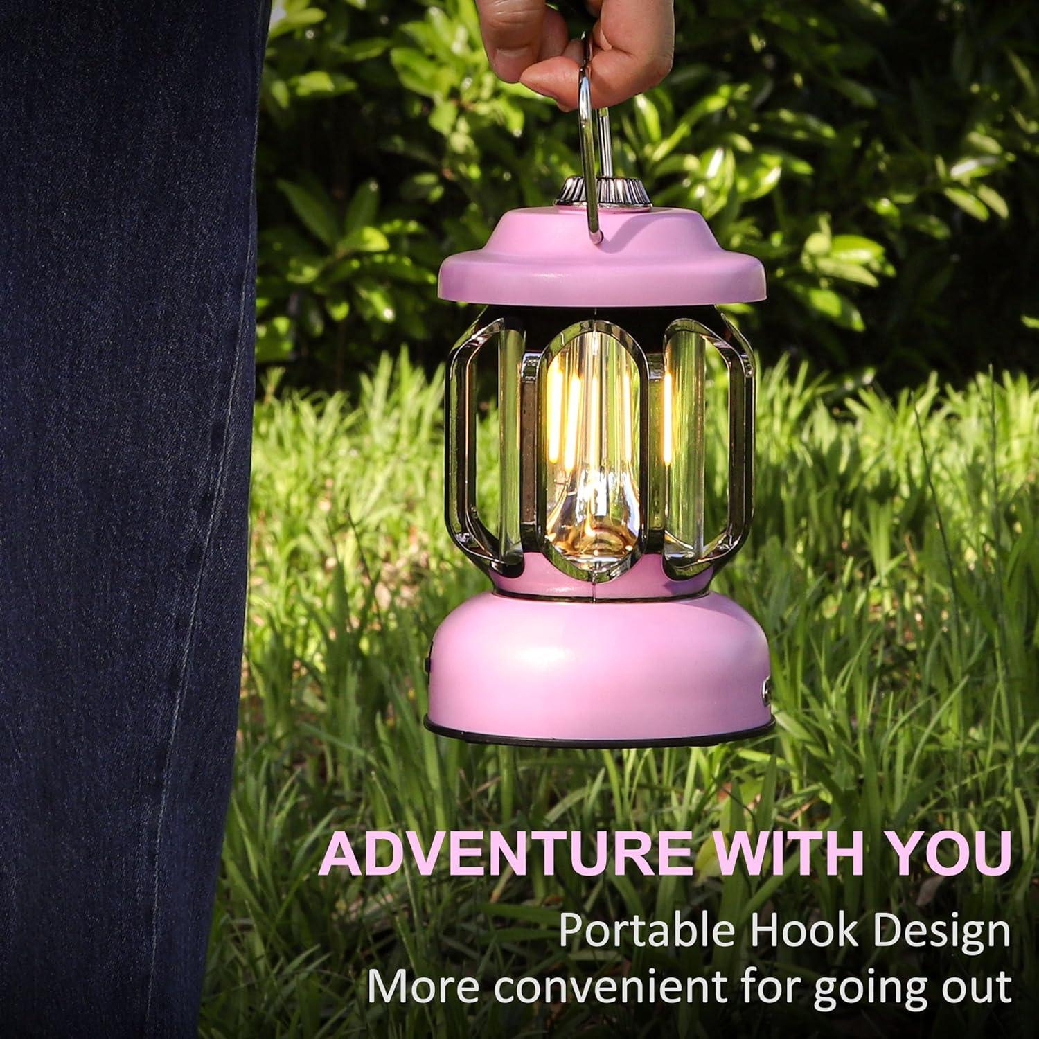 Linterna Retro LED Recargable SEAMAGIC 2000mAh Rosa