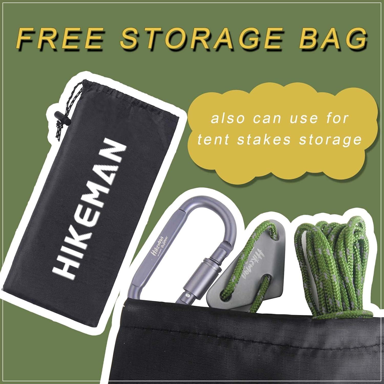 Cuerda de Camping HIKEMAN 4mm Reflectante 15.85m con Mosquetón