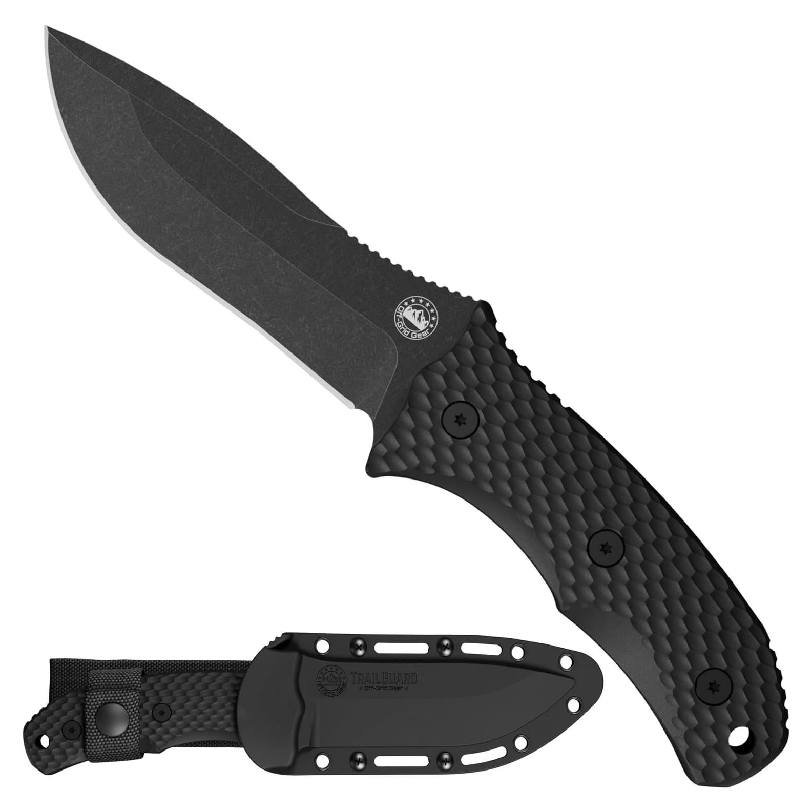 Cuchillo Fijo Táctico TRAILGUARD Equipo Off-Grid 23.5cm