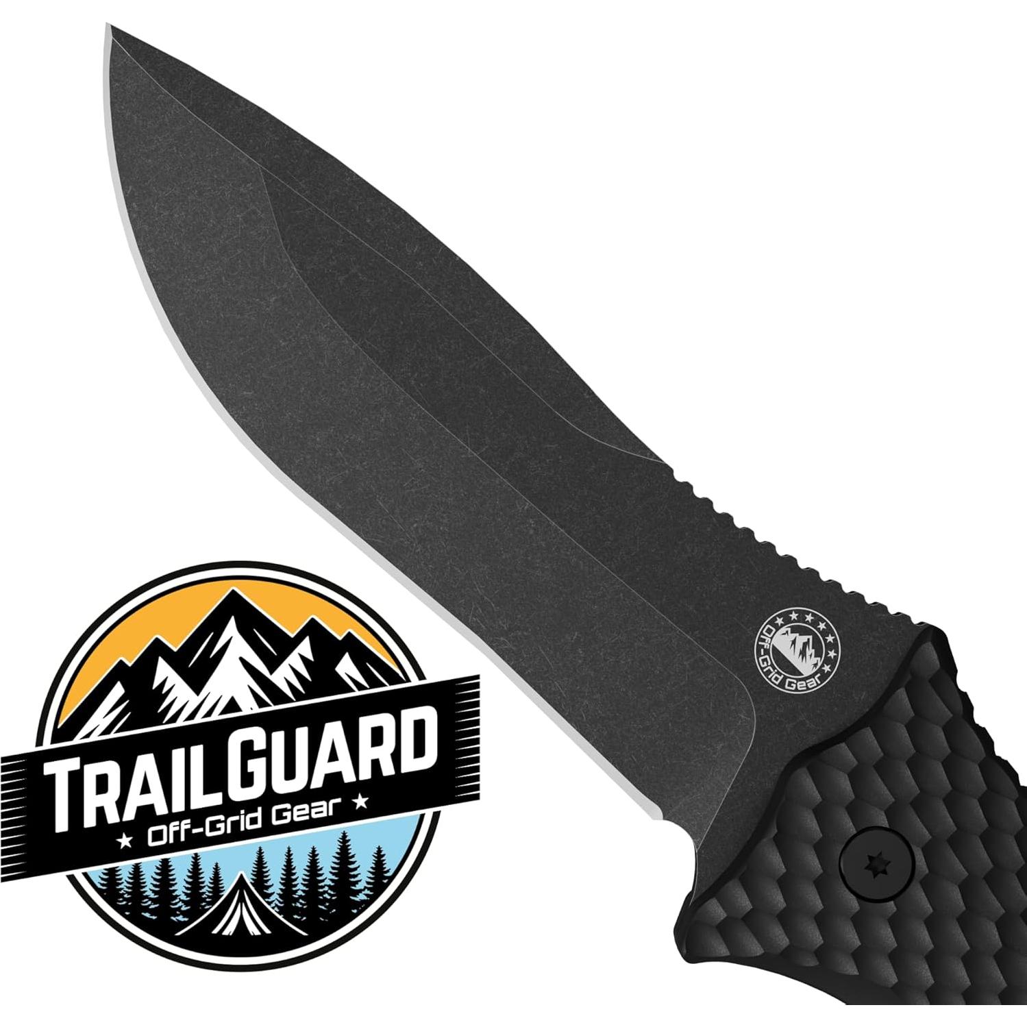 Cuchillo Fijo Táctico TRAILGUARD Equipo Off-Grid 23.5cm