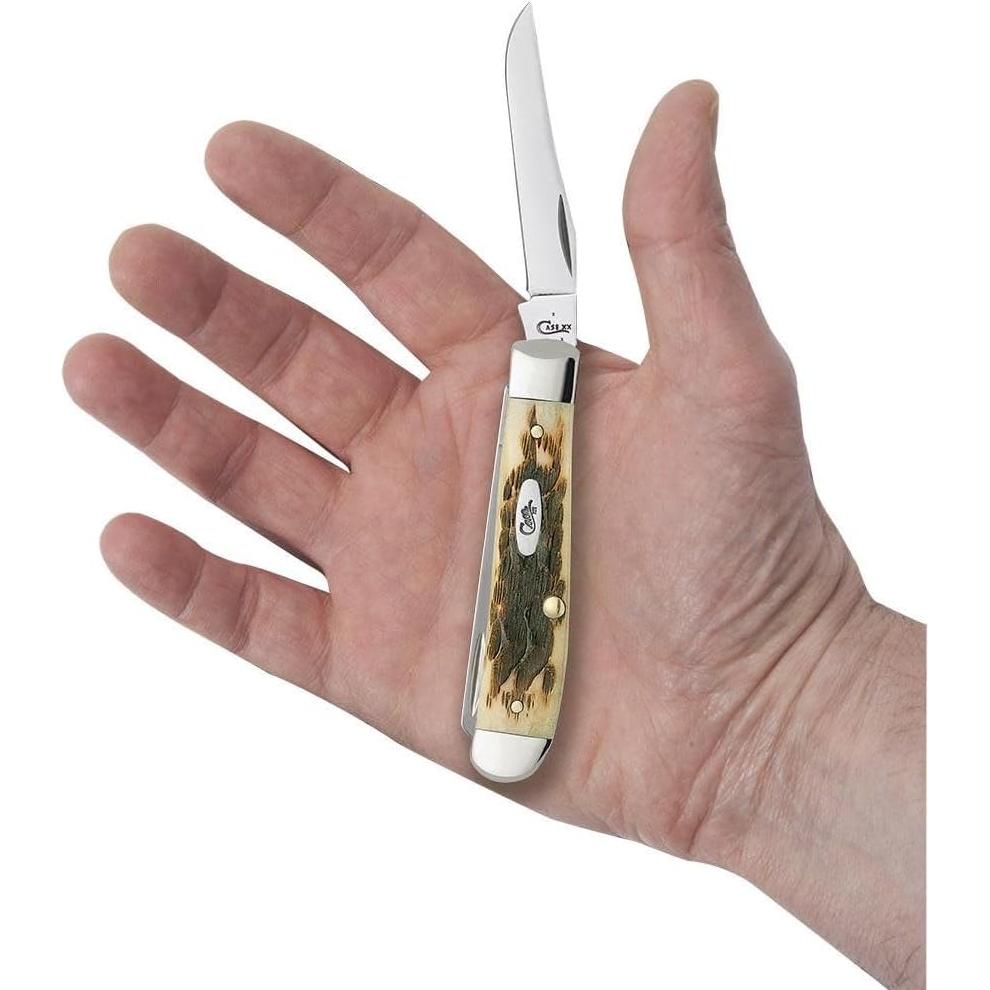 Cuchillo de bolsillo Case Mini Trapper Hueso Ámbar 8.9 cm