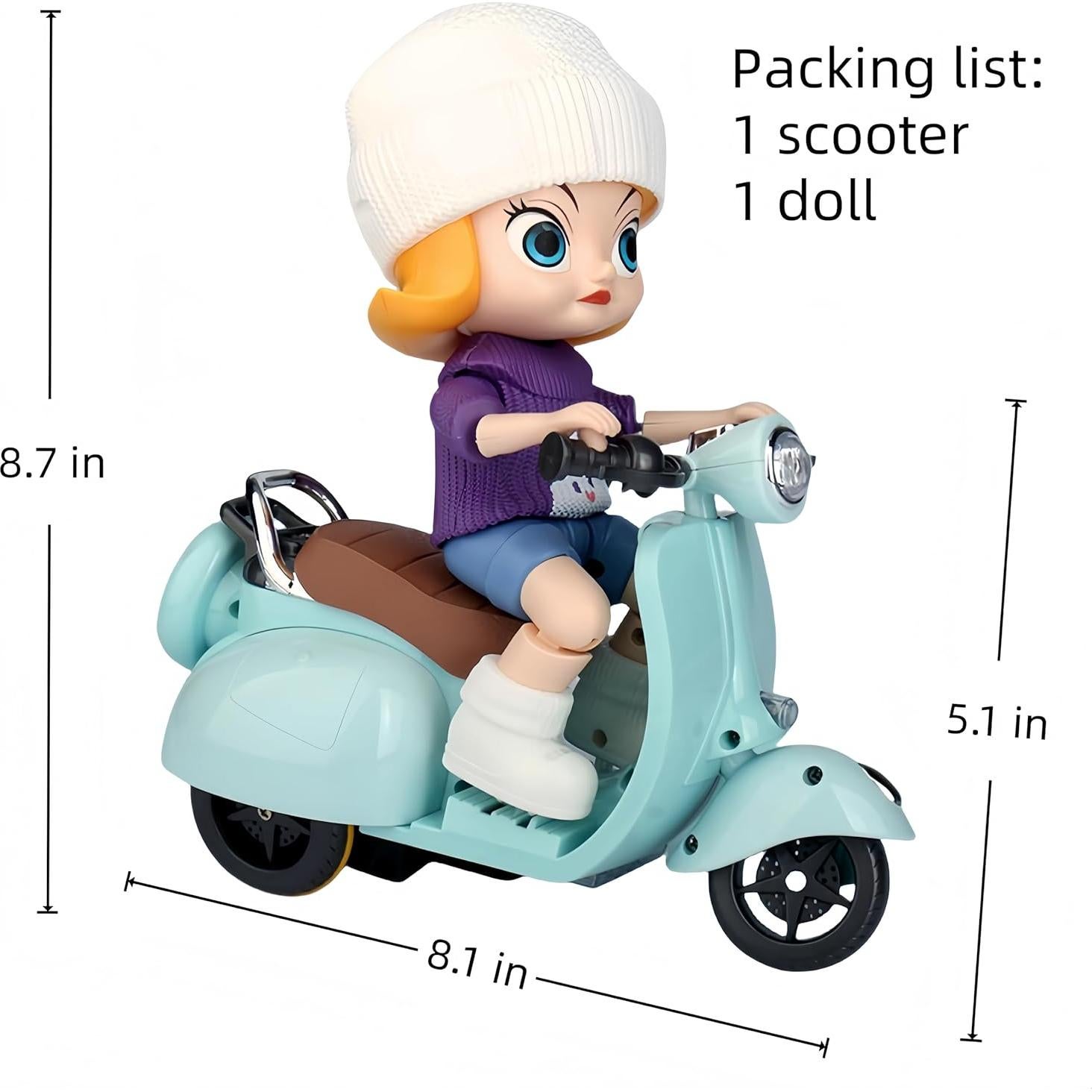 Juguete Scooter Labu Azul con Luz y Música - 20 cm