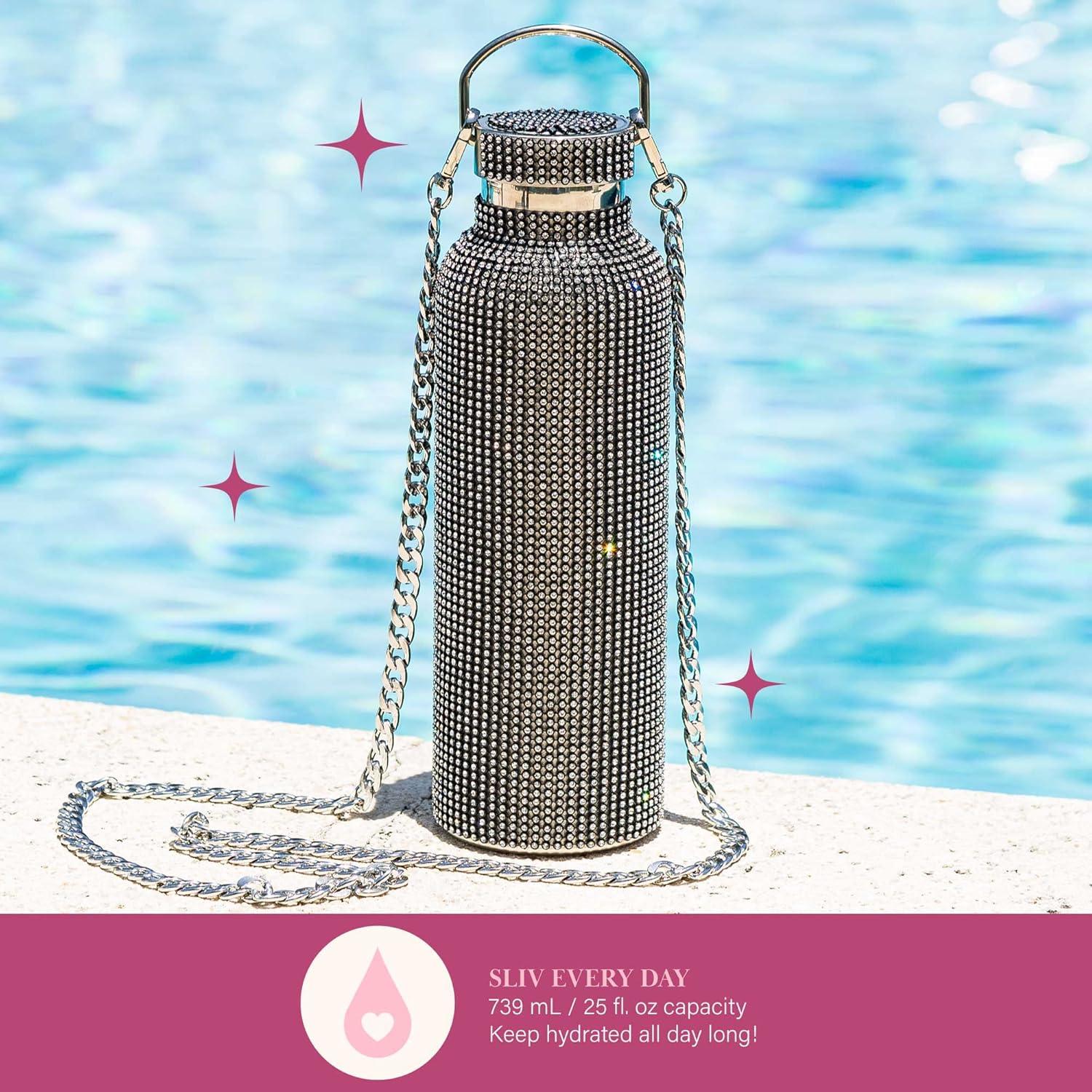 Botella de Agua Paris Hilton 750ml con Correa y Strass