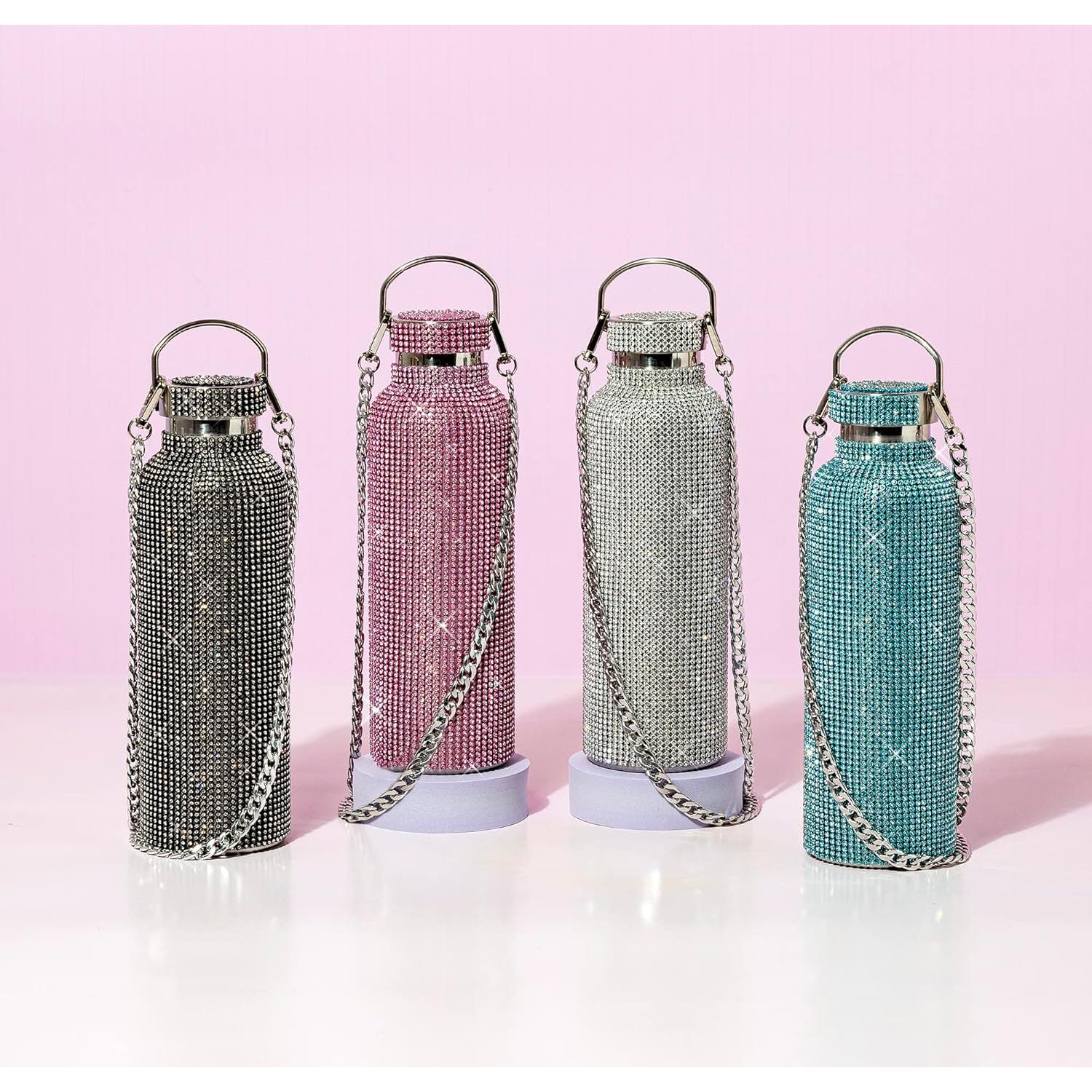 Botella de Agua Paris Hilton 750ml con Correa y Strass