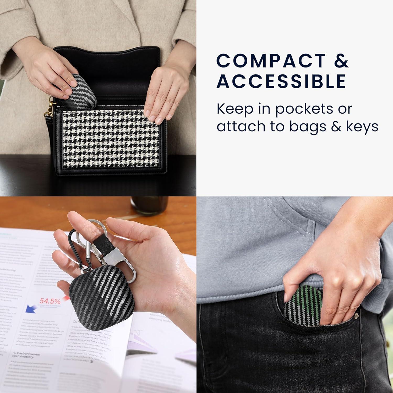 Funda de Aramida kwmobile para Auriculares Beats Fit Pro - Negro/Gris