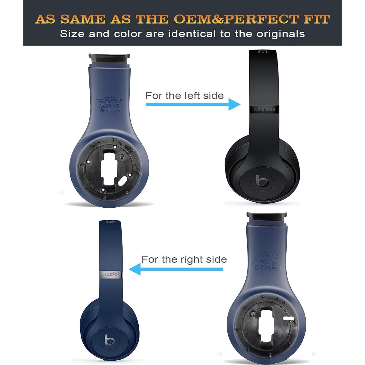 Repuestos Carcasa Interior Azul Fadmew para Beats Studio 3