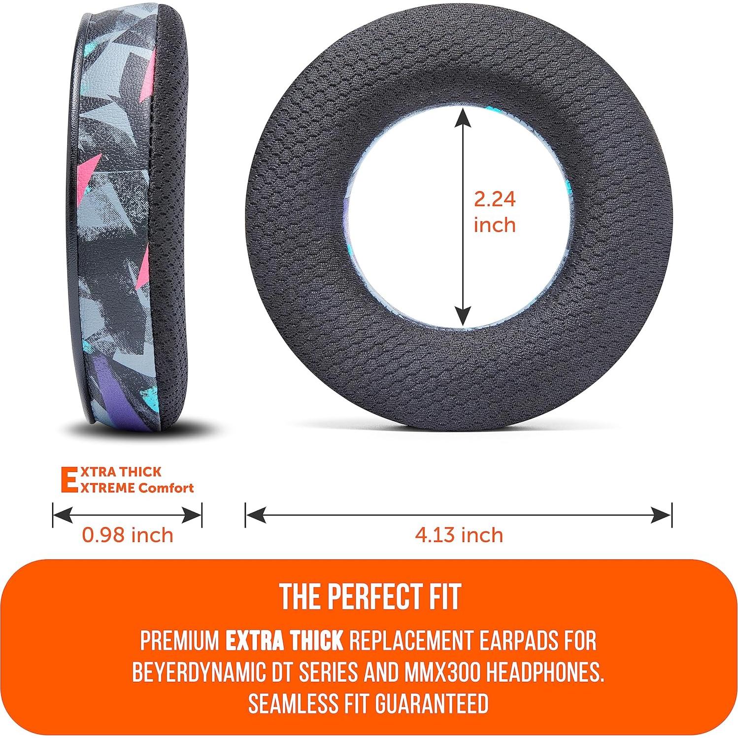 Almohadillas de Gel Refrigerante Wicked Cushions para Beyerdynamic DT770, DT990, DT880, MMX300 - Negro