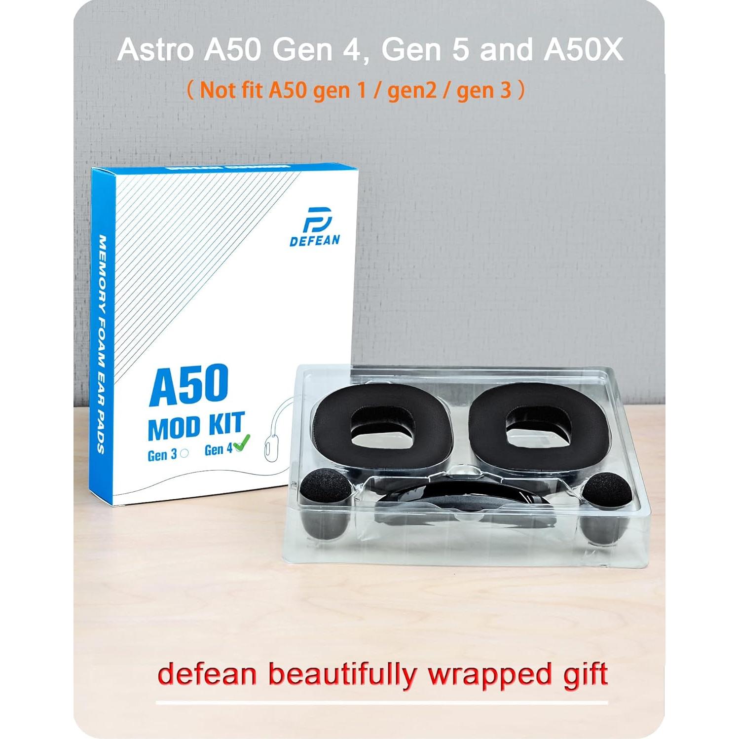 Kit de Reemplazo Almohadillas y Diadema Defean para Astro A50 Gen 4