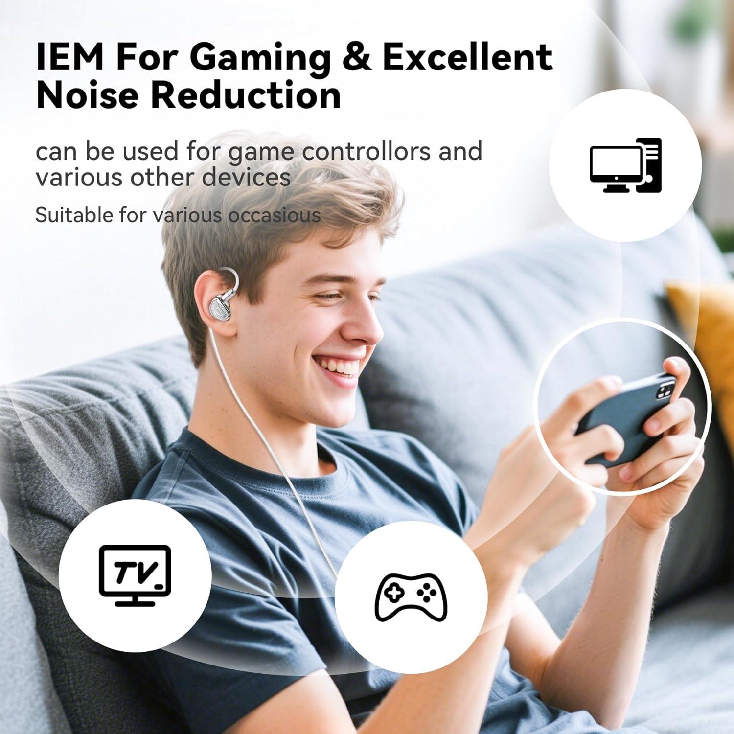 Auriculares In-Ear KINBOOFI STA-K HiFi Estéreo con Micrófono USB