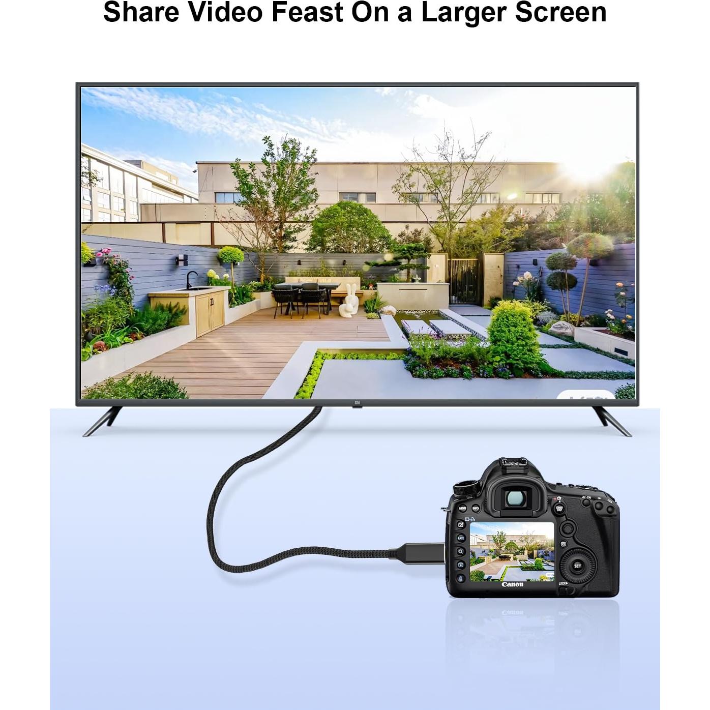 Cable Micro HDMI a Mini HDMI 0.91m KELink 18Gbps 8K 60Hz