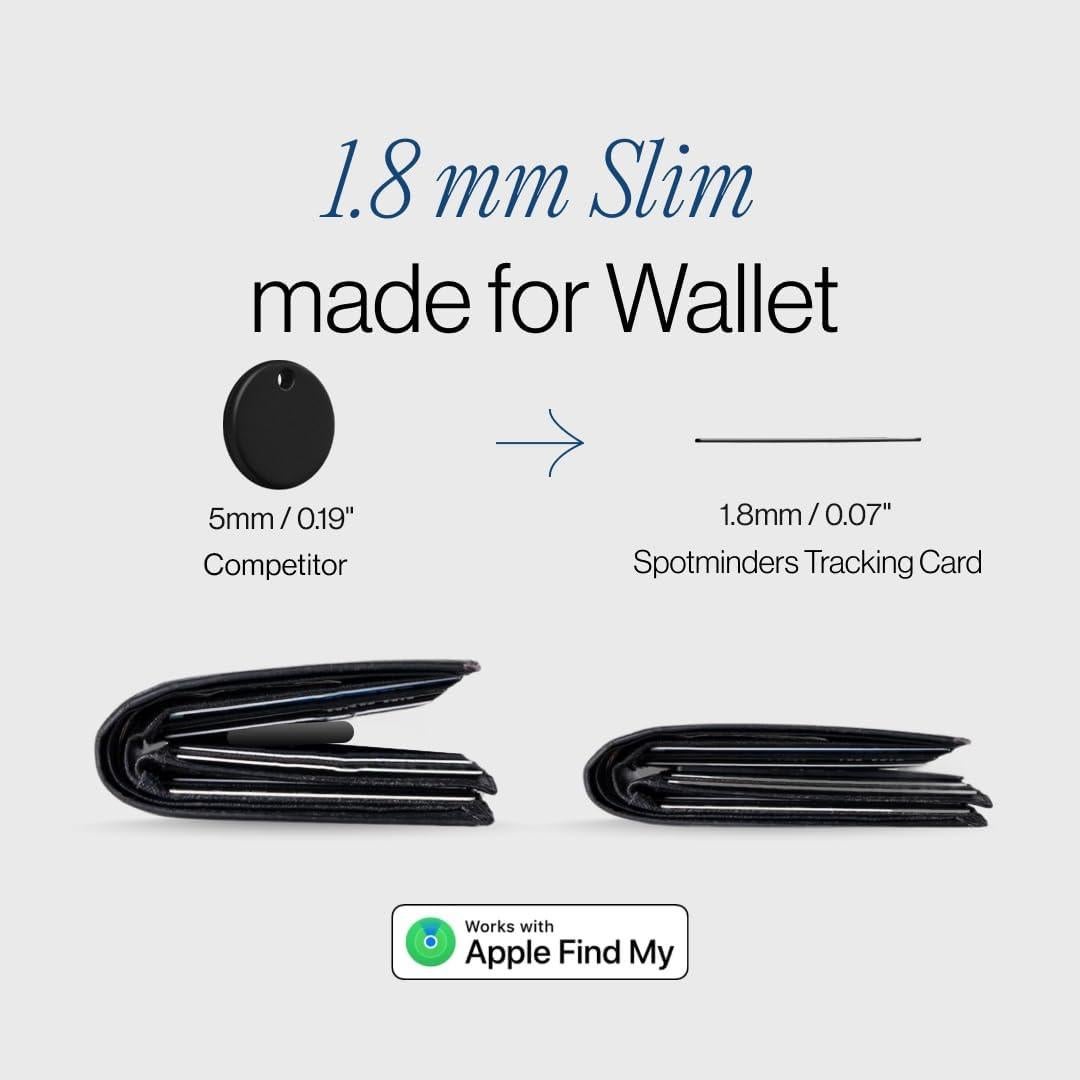 Rastreador de Cartera Spotminders Certificado Apple MFi Negro