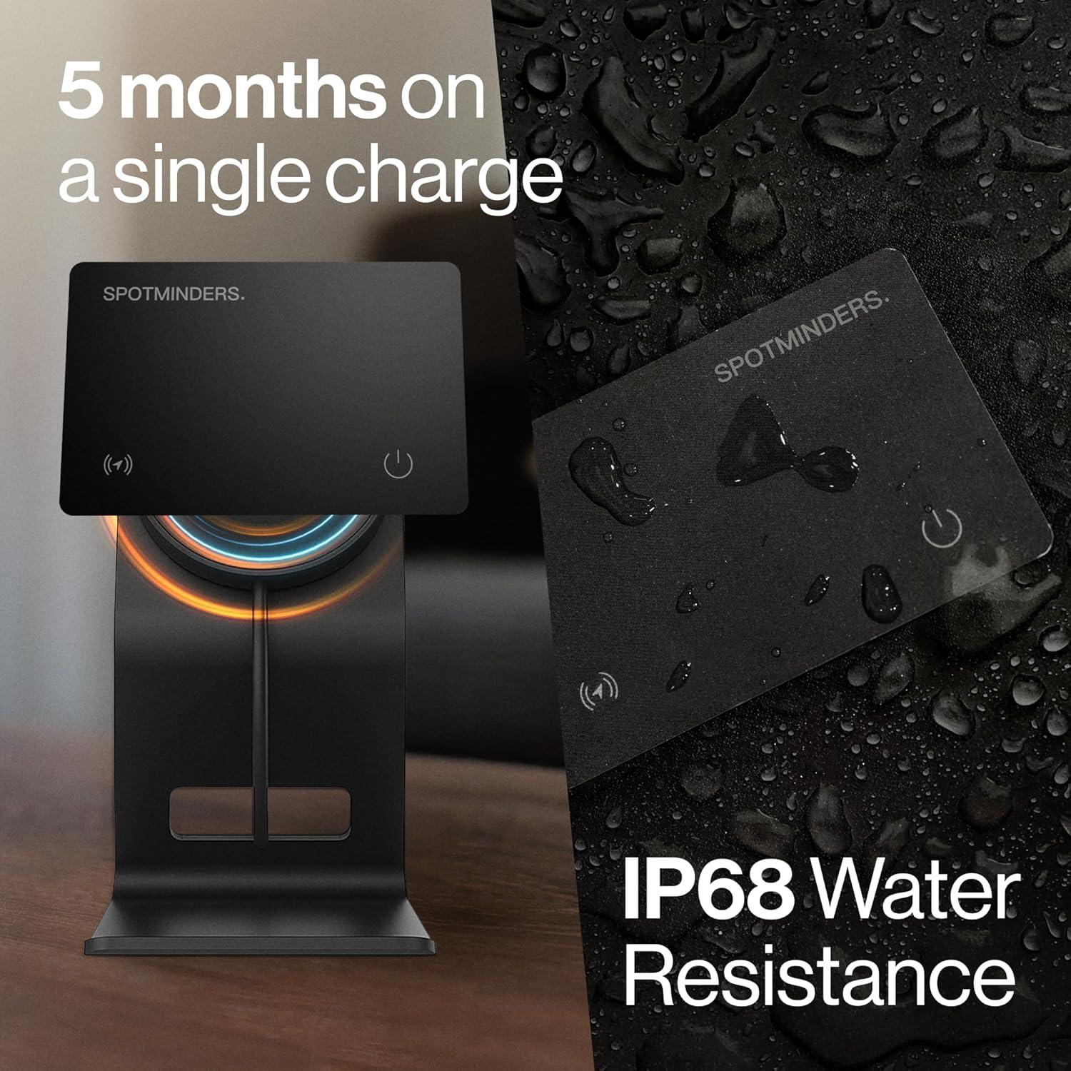 Rastreador de Cartera Spotminders Certificado Apple MFi Negro