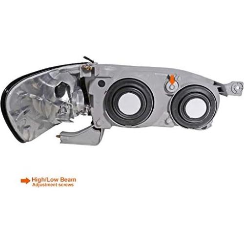 Faros JDM Carpartsinnovate para Corolla 2001-2002 Carcasa Negra