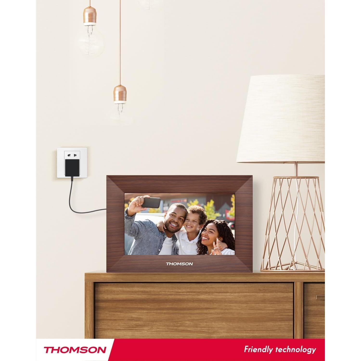 Marco de Fotos Digital WiFi THOMSON 7" HD 32GB Pantalla Táctil