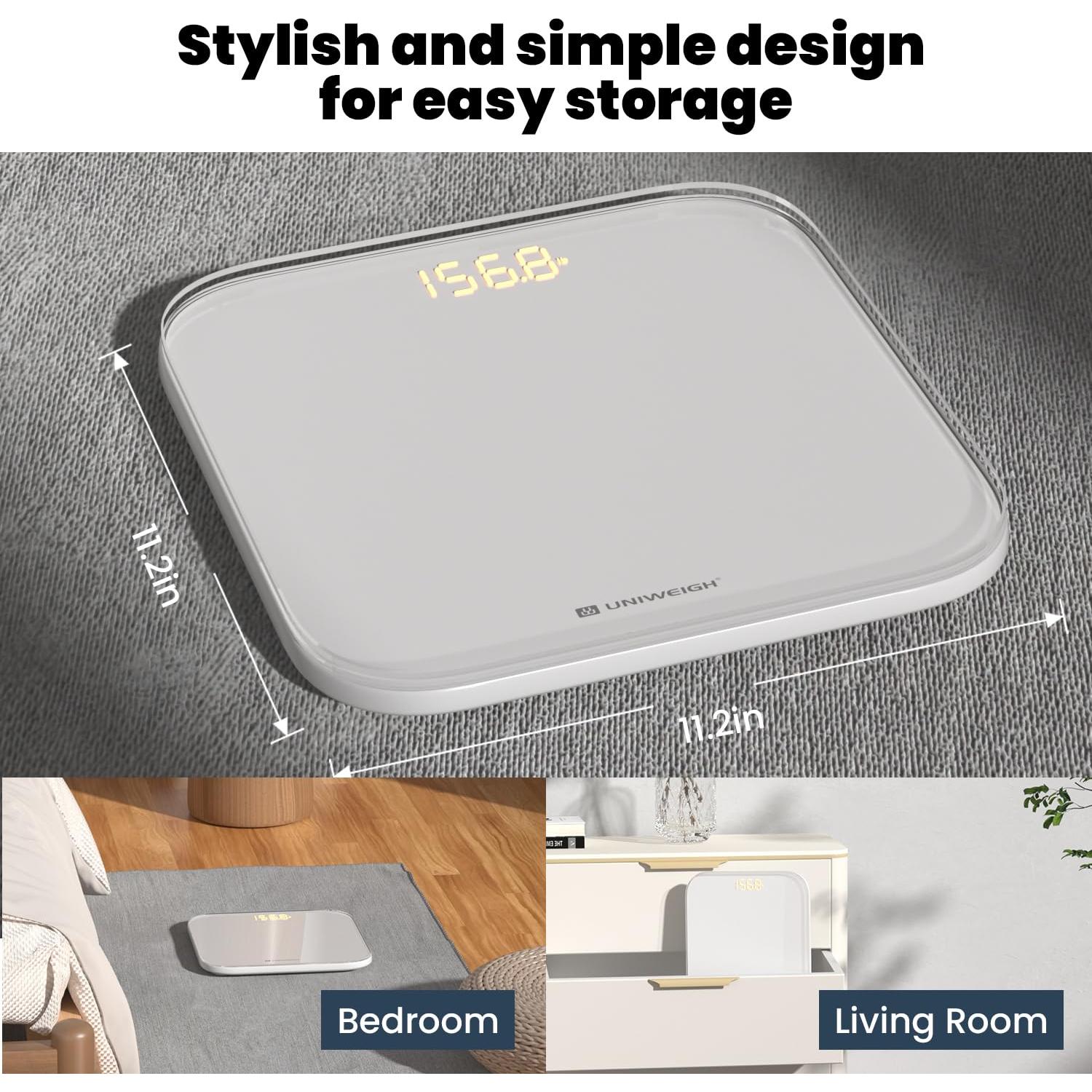 Báscula Digital de Baño UNIWEIGH 199.58kg Pantalla LED