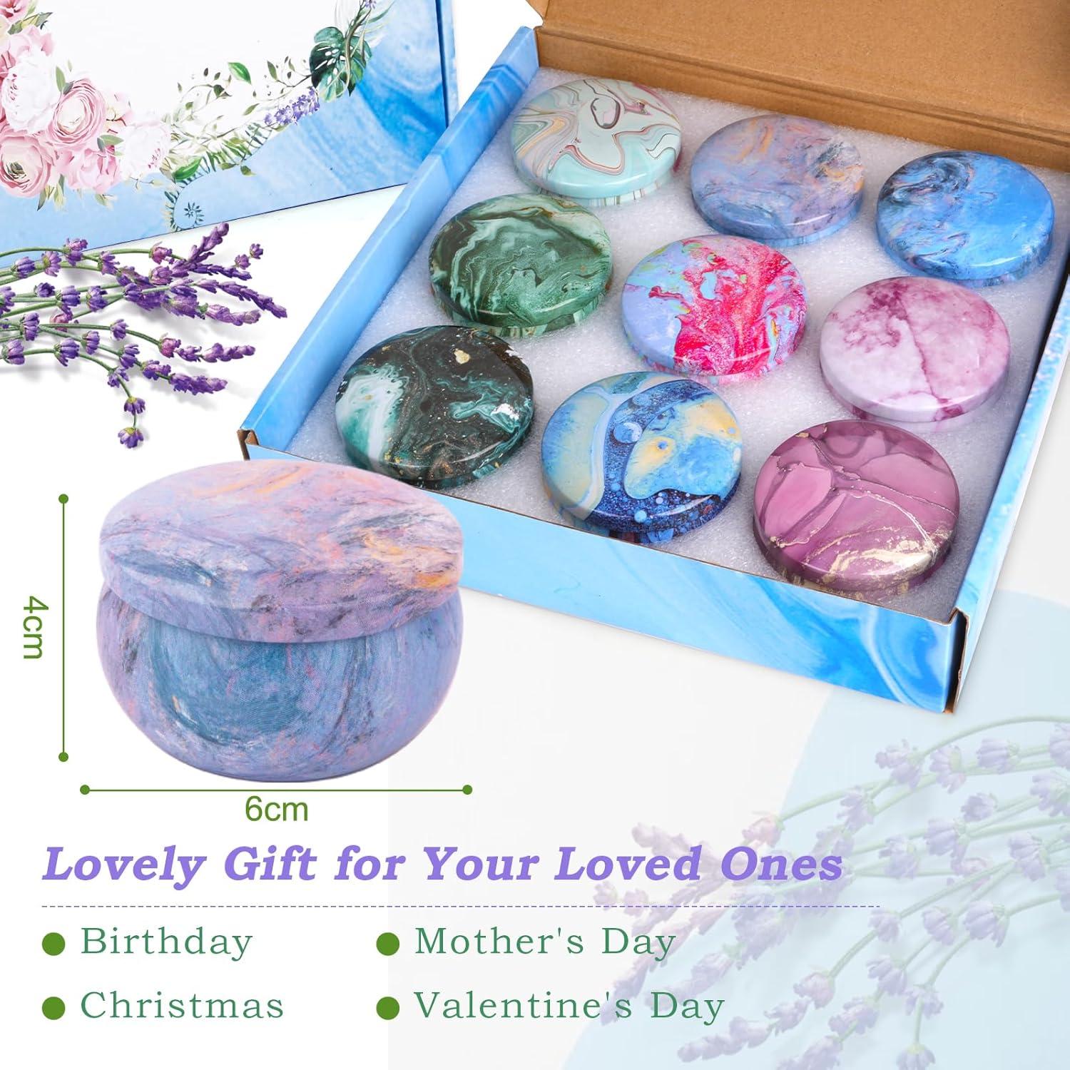 Juego de 9 Velas Aromáticas de Cera de Soja KEARLGMBH