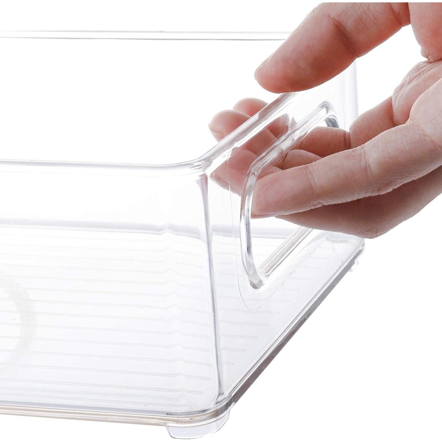 Kingrol 6 Contenedores de Plástico Apilables 25.4x15.2 cm