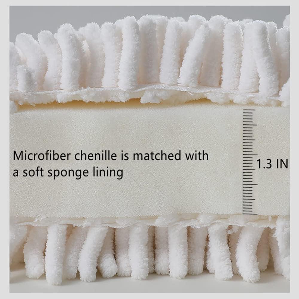 Toallas de Mano Chenille Ivymei - 2 Unidades Grises 17x17 cm