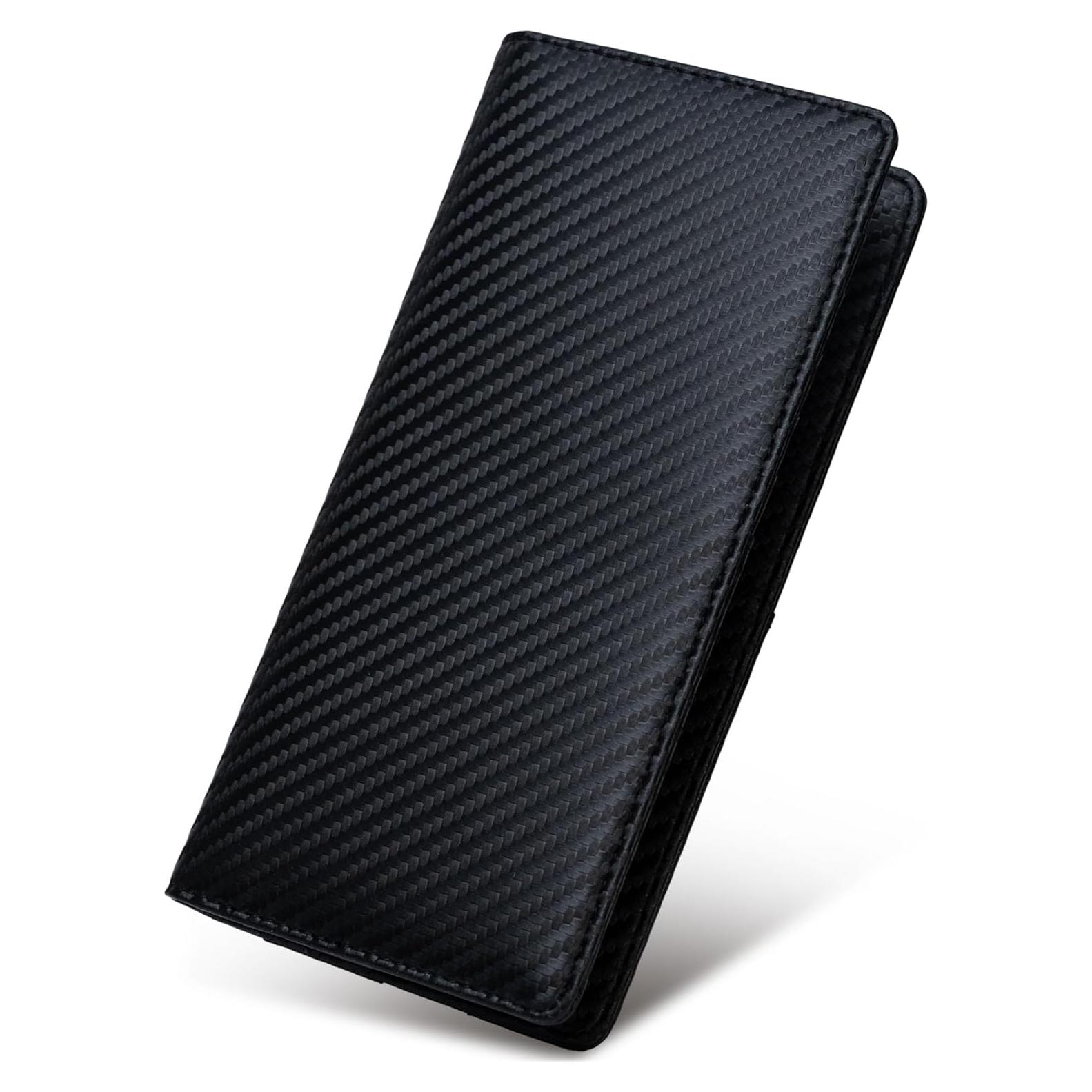 Billetera Bifold Slim Alldaily para Hombres con Bloqueo RFID - Cuero Sintético Negro