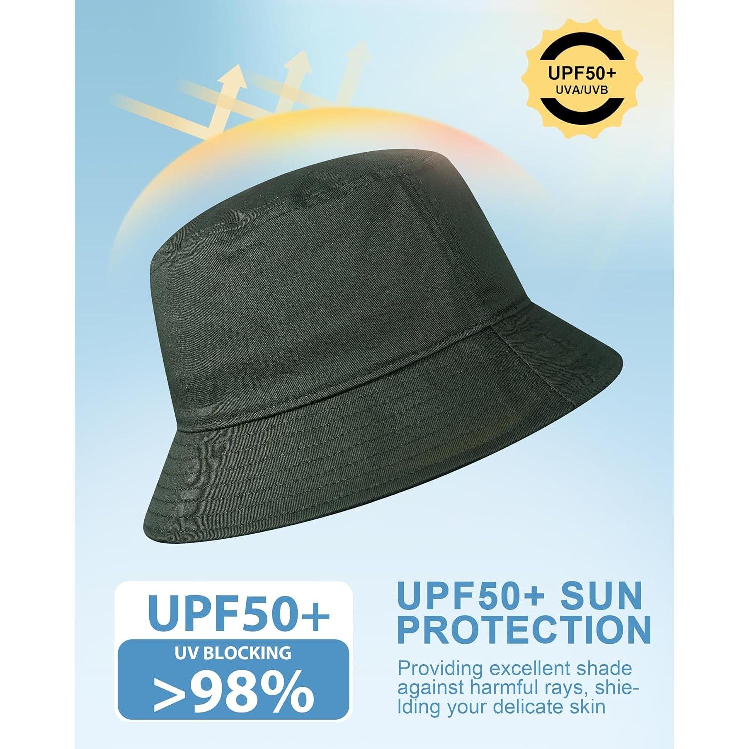 Sombrero de Cubo Unisex GADIEMKENSD 100% Algodón UPF 50+