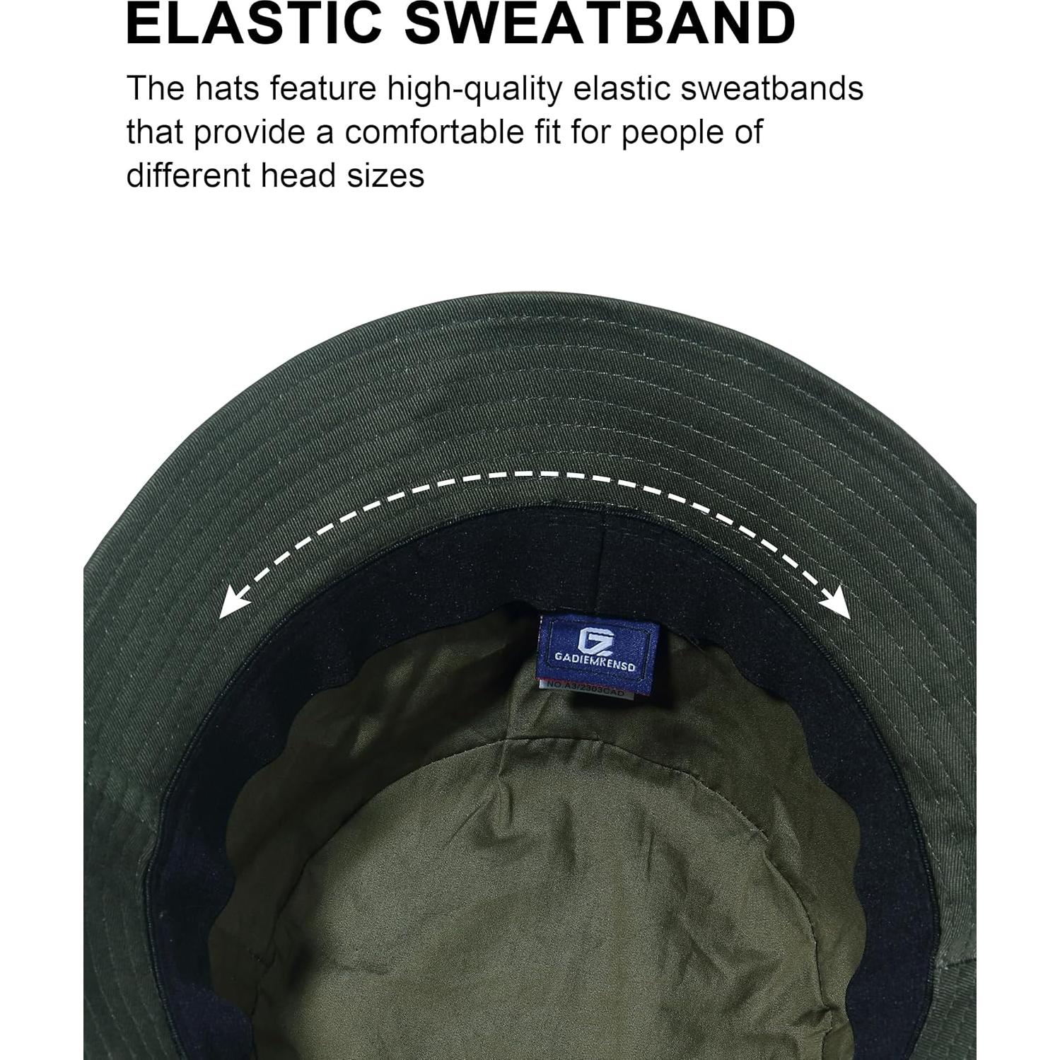 Sombrero de Cubo Unisex GADIEMKENSD 100% Algodón UPF 50+