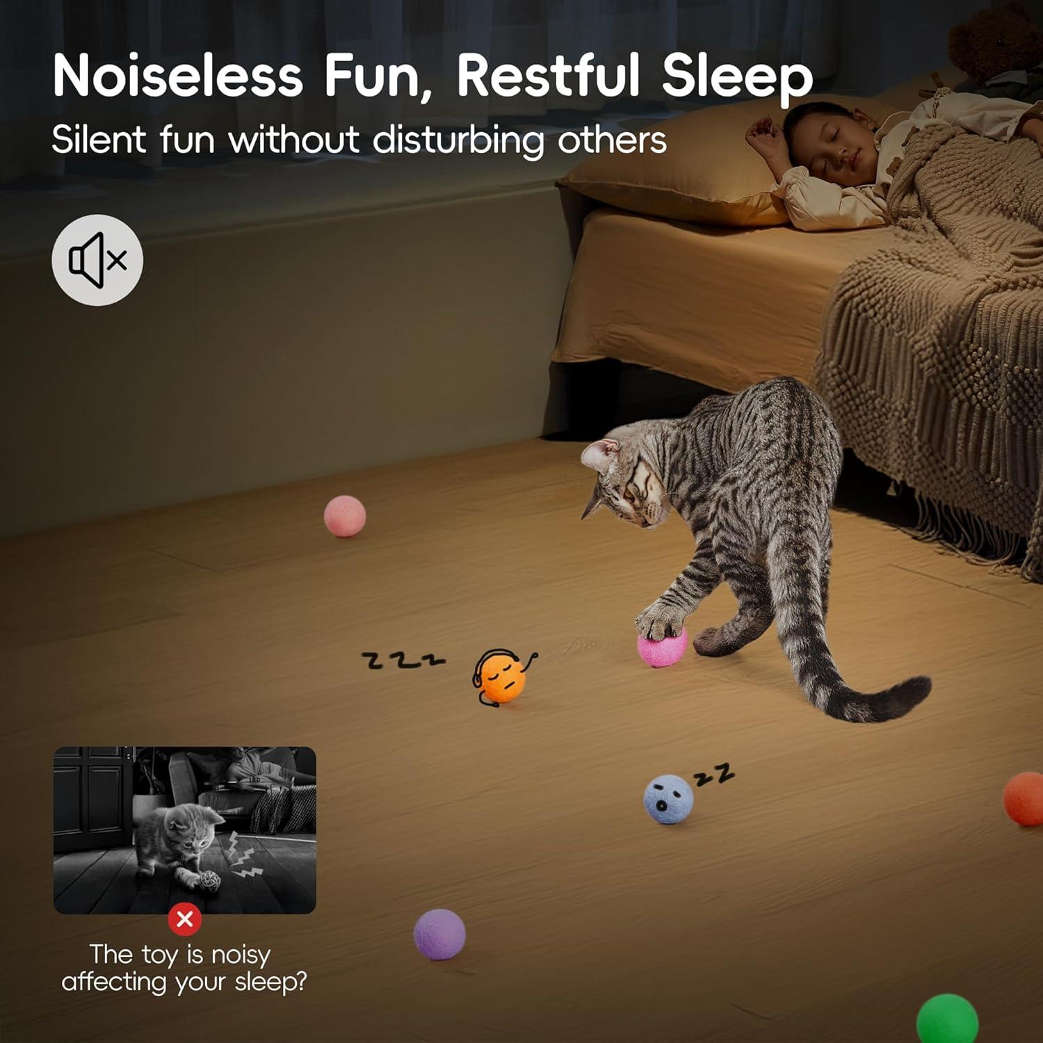 Juguetes de Pelota para Gato Potaroma 12 Pcs Fieltro Catnip 4.06 cm