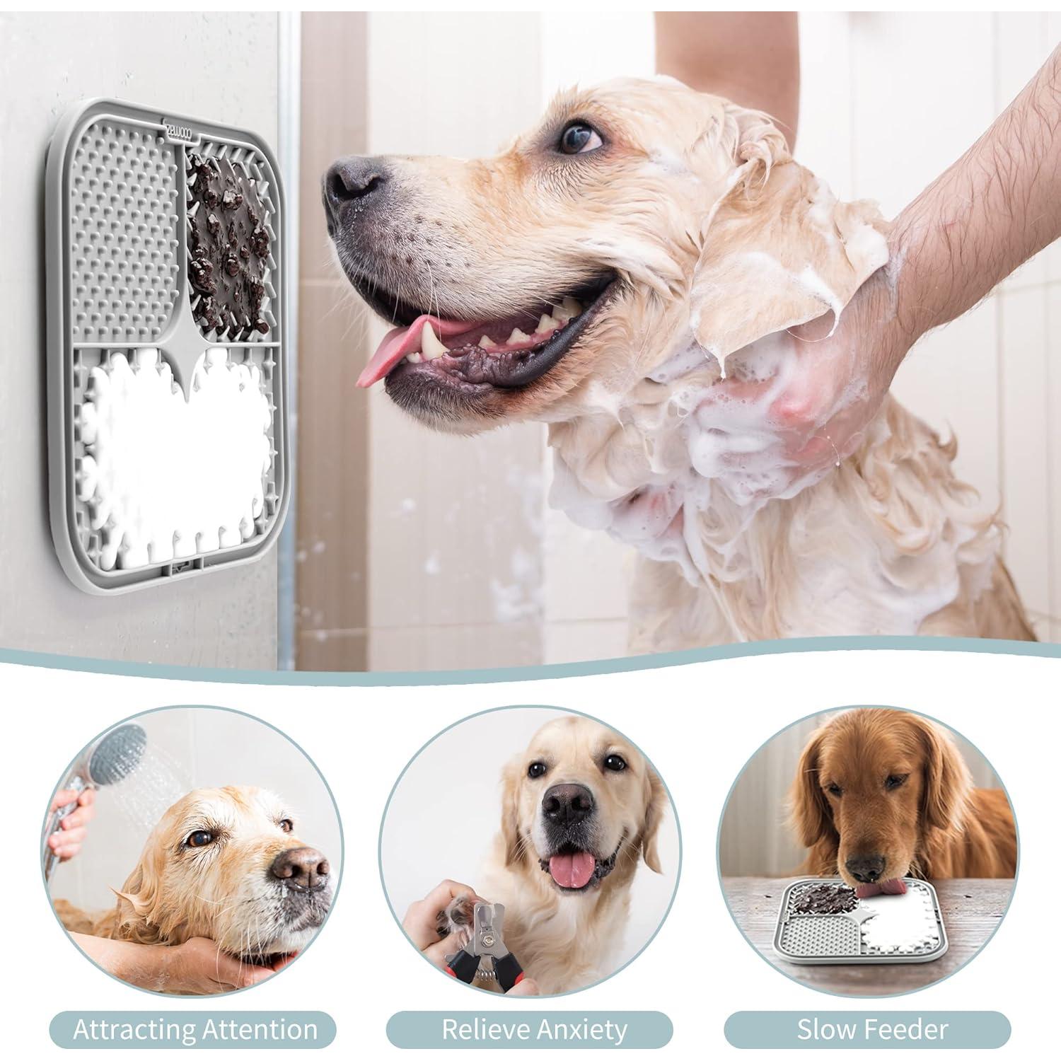 Alfombra de Lamido Coomazy para Perros y Gatos, Antideslizante, 2 Paquetes