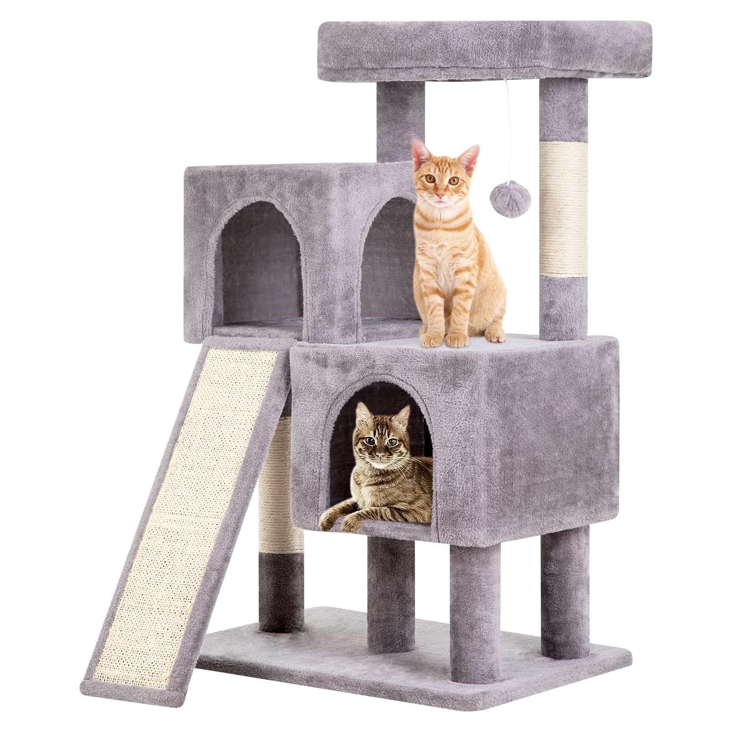 Árbol para Gatos BestPet 91 cm con Rampa y Condominios