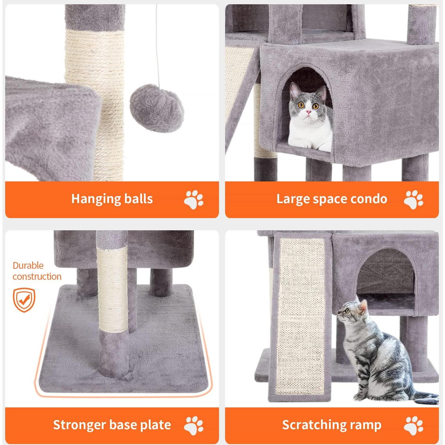 Árbol para Gatos BestPet 91 cm con Rampa y Condominios