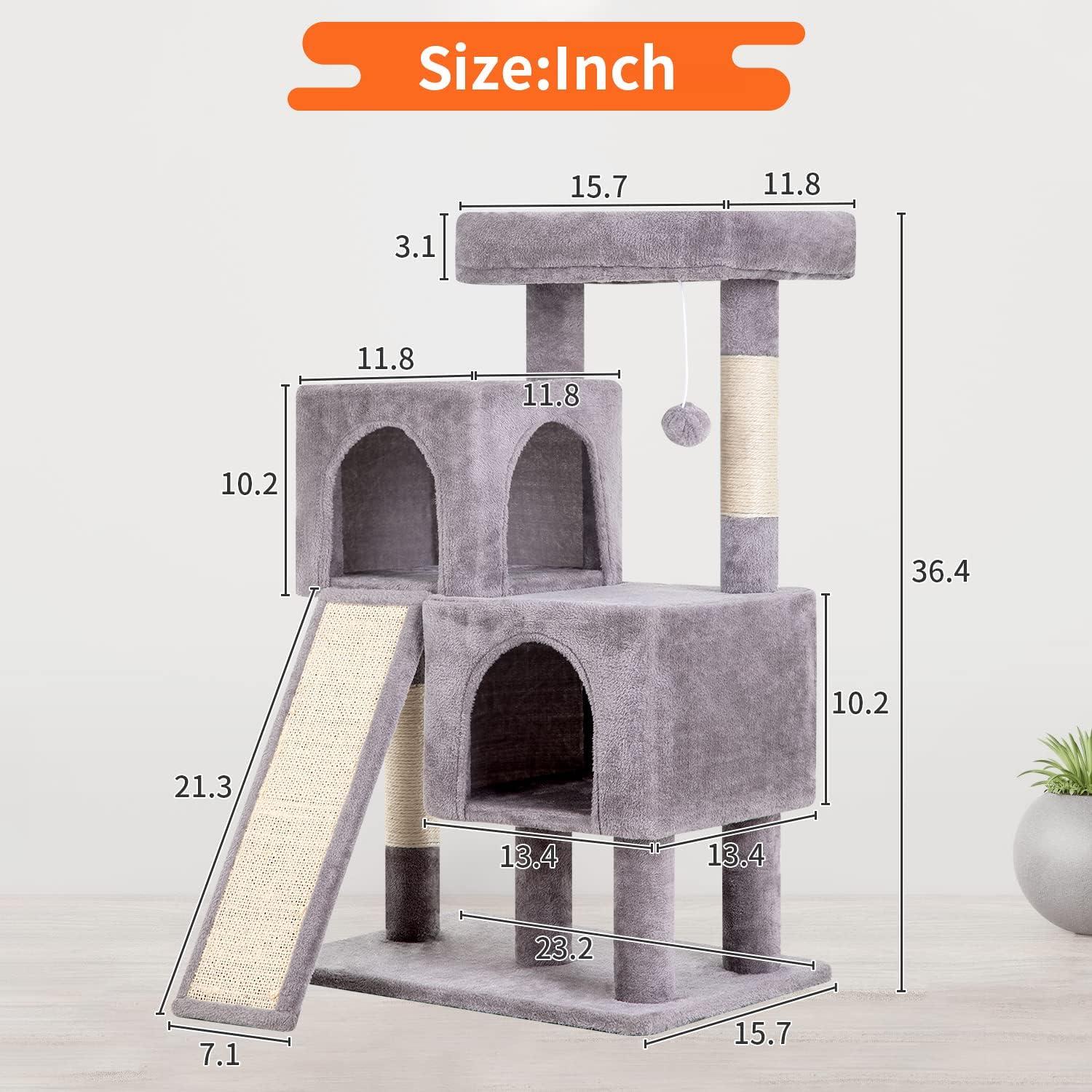 Árbol para Gatos BestPet 91 cm con Rampa y Condominios