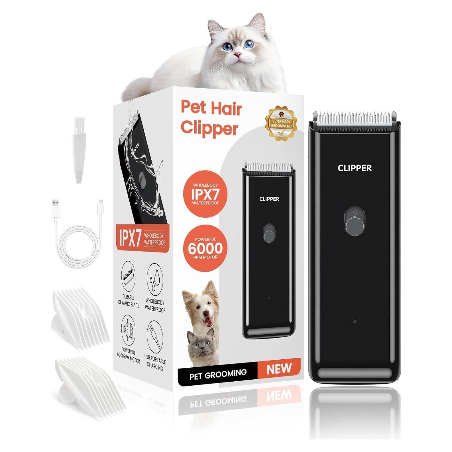 Cortadora de Pelo de Mascotas LEMULEGU Inalámbrica Impermeable