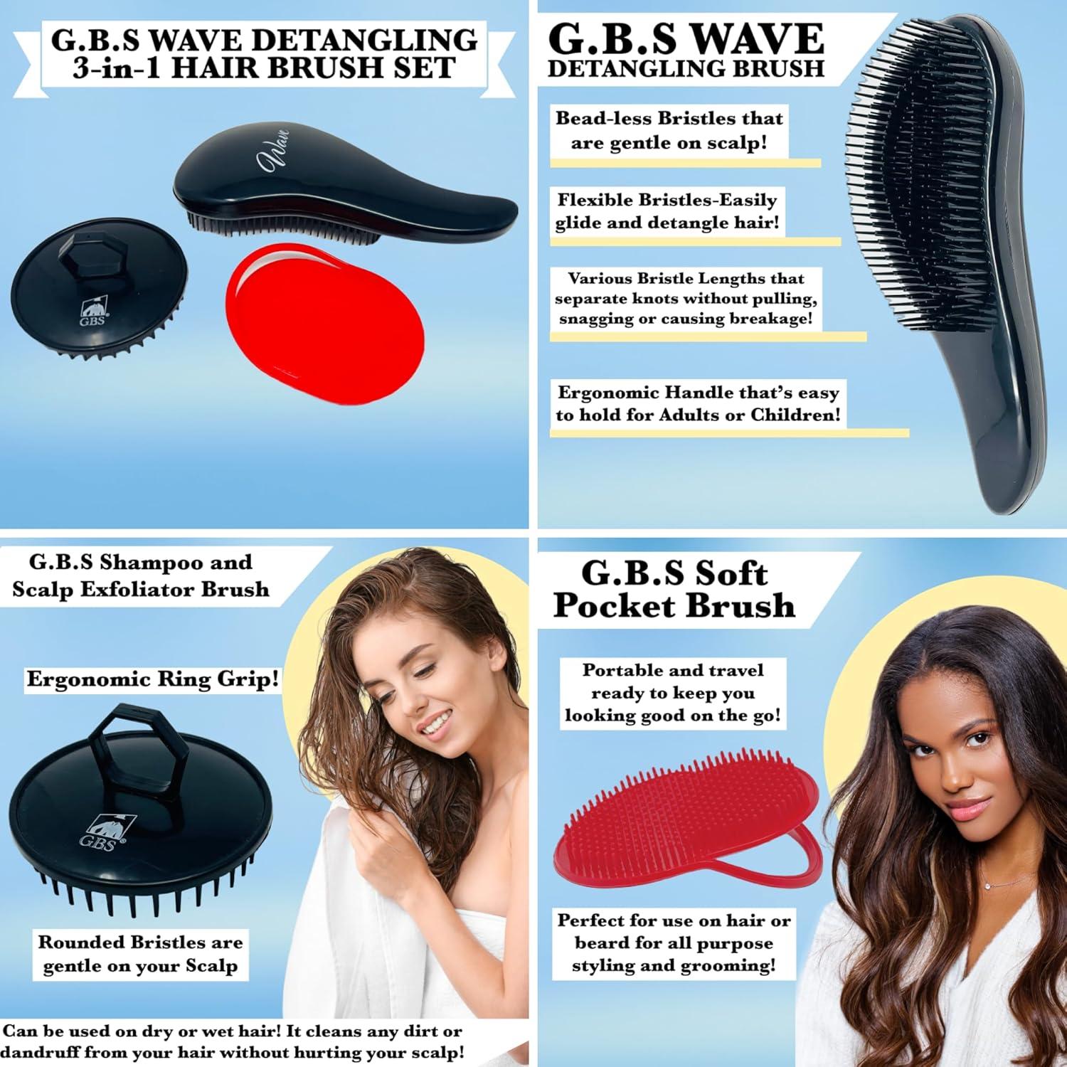 Juego de Cepillos para Mascotas G.B.S 3 en 1 - Deshedding