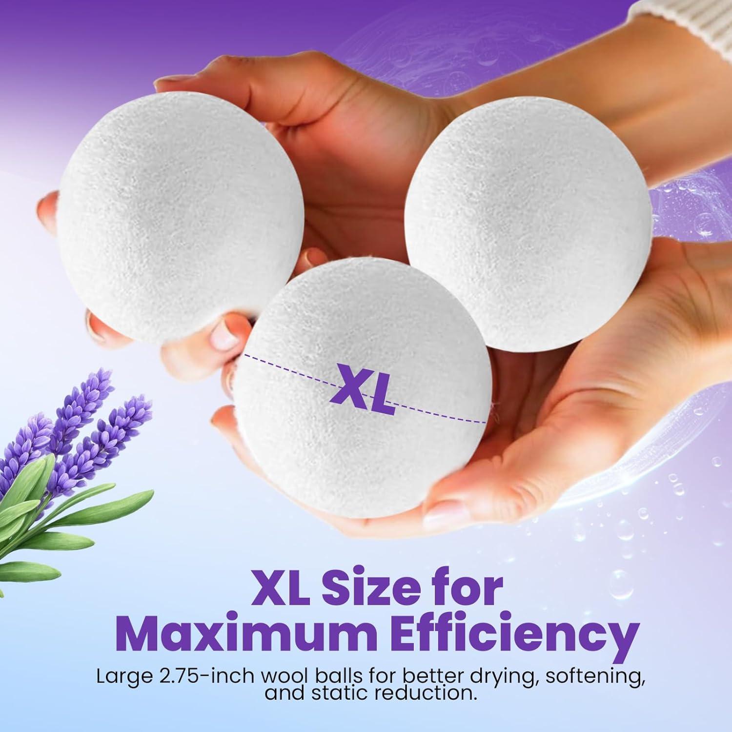 Bolas de Secado de Lana Heaven's Scent XL - Orgánicas y Reutilizables