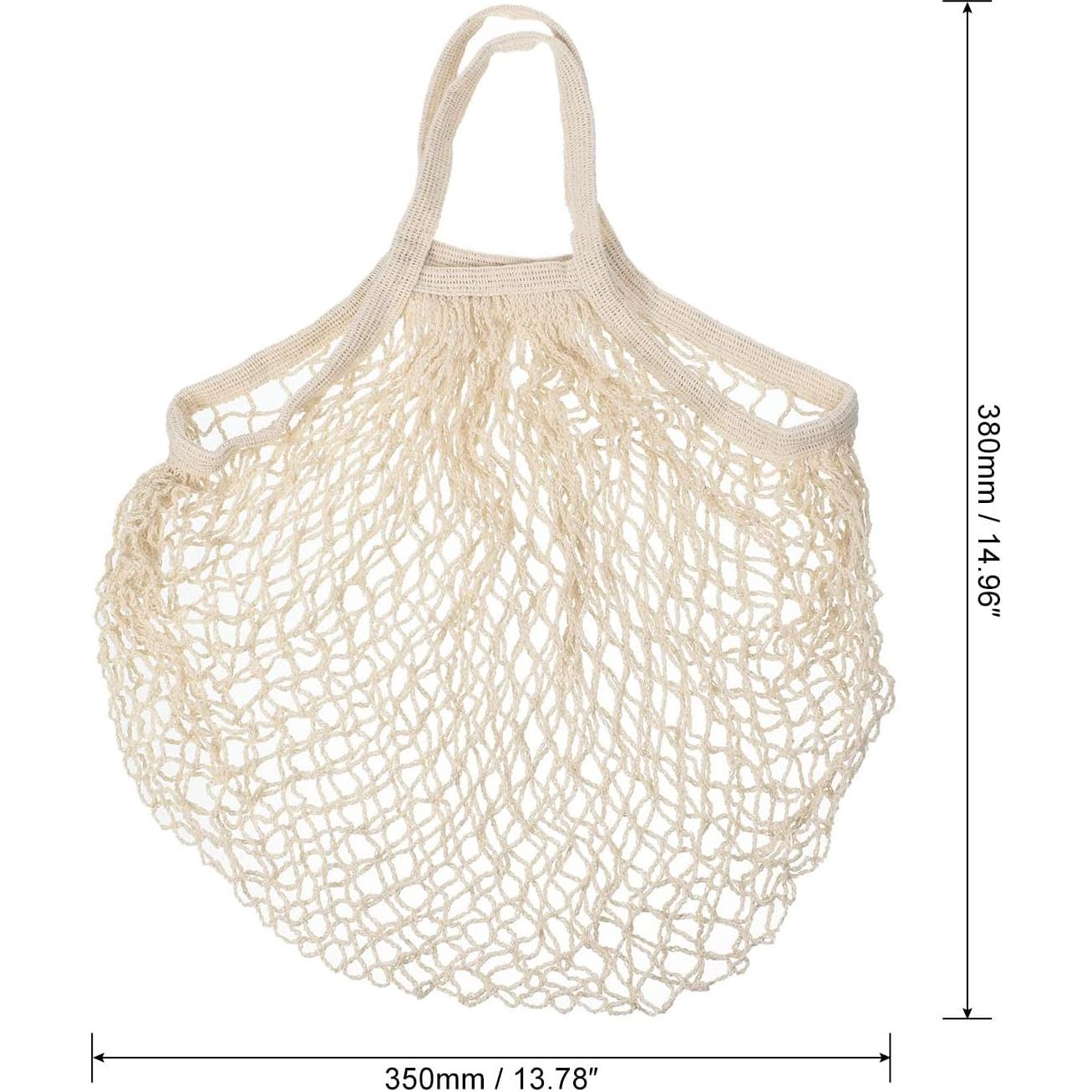 Bolsa de Malla de Algodón MECCANIXITY Reutilizable 38x35cm