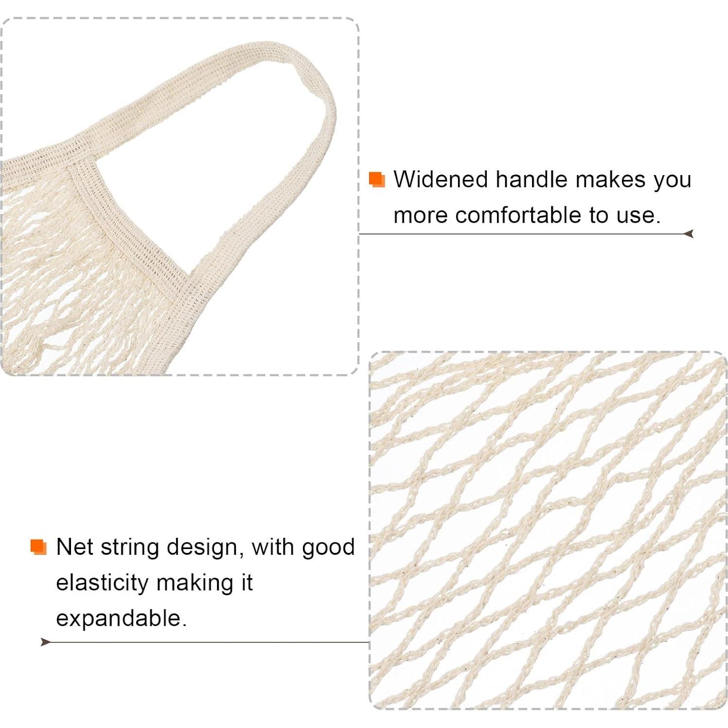 Bolsa de Malla de Algodón MECCANIXITY Reutilizable 38x35cm