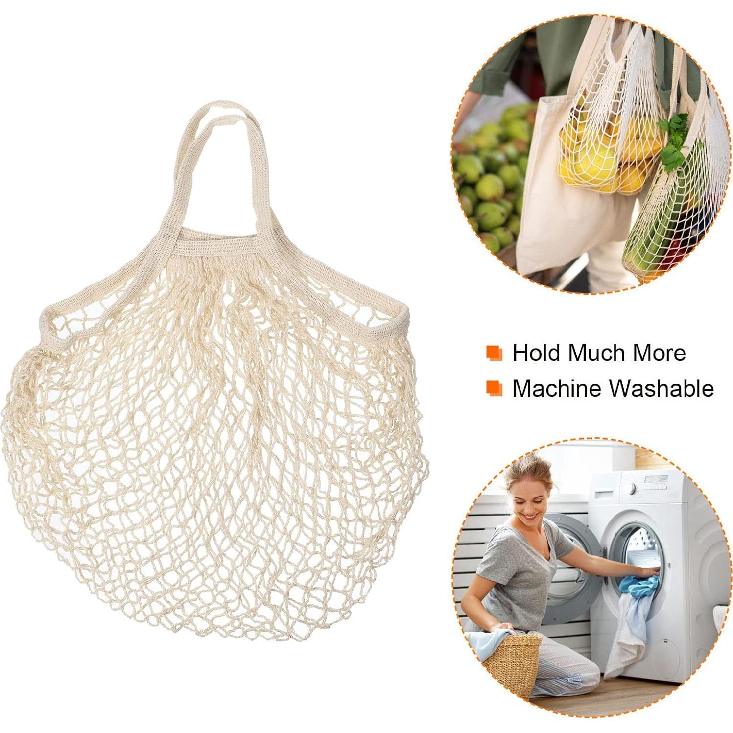 Bolsa de Malla de Algodón MECCANIXITY Reutilizable 38x35cm