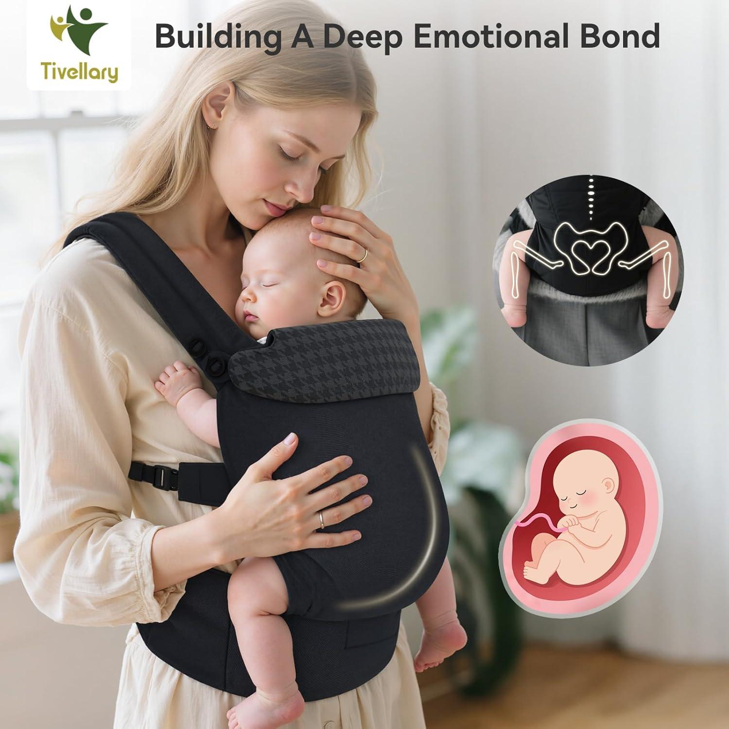 Portabebés Reversible Lyocell Negro y Houndstooth 3.2-20 kg