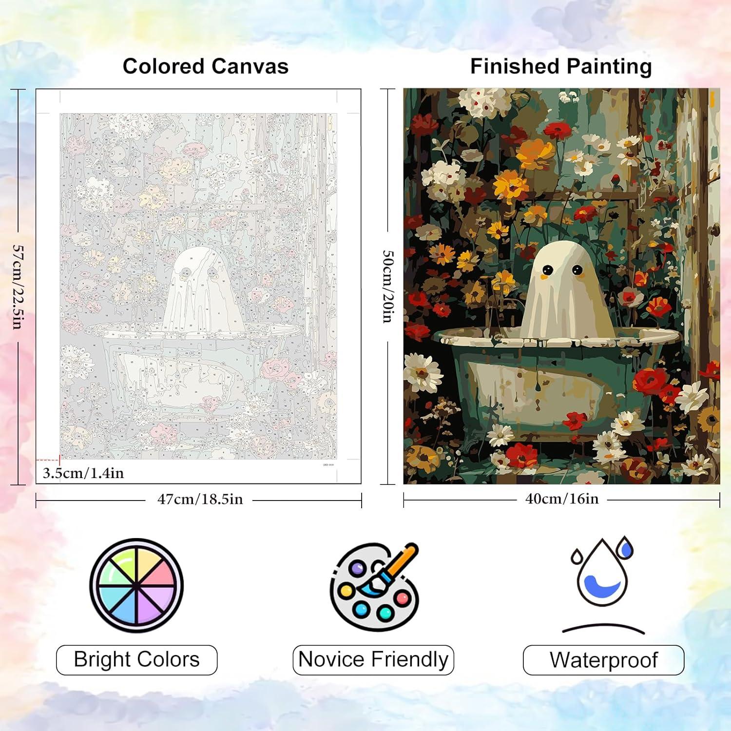 Kit de Pintura por Números Yezavesu Fantasma 40.64x50.8 cm