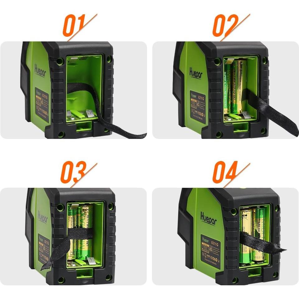 Nivel Láser Cruzado Huepar 8211G Verde Autonivelante 0.94 kg