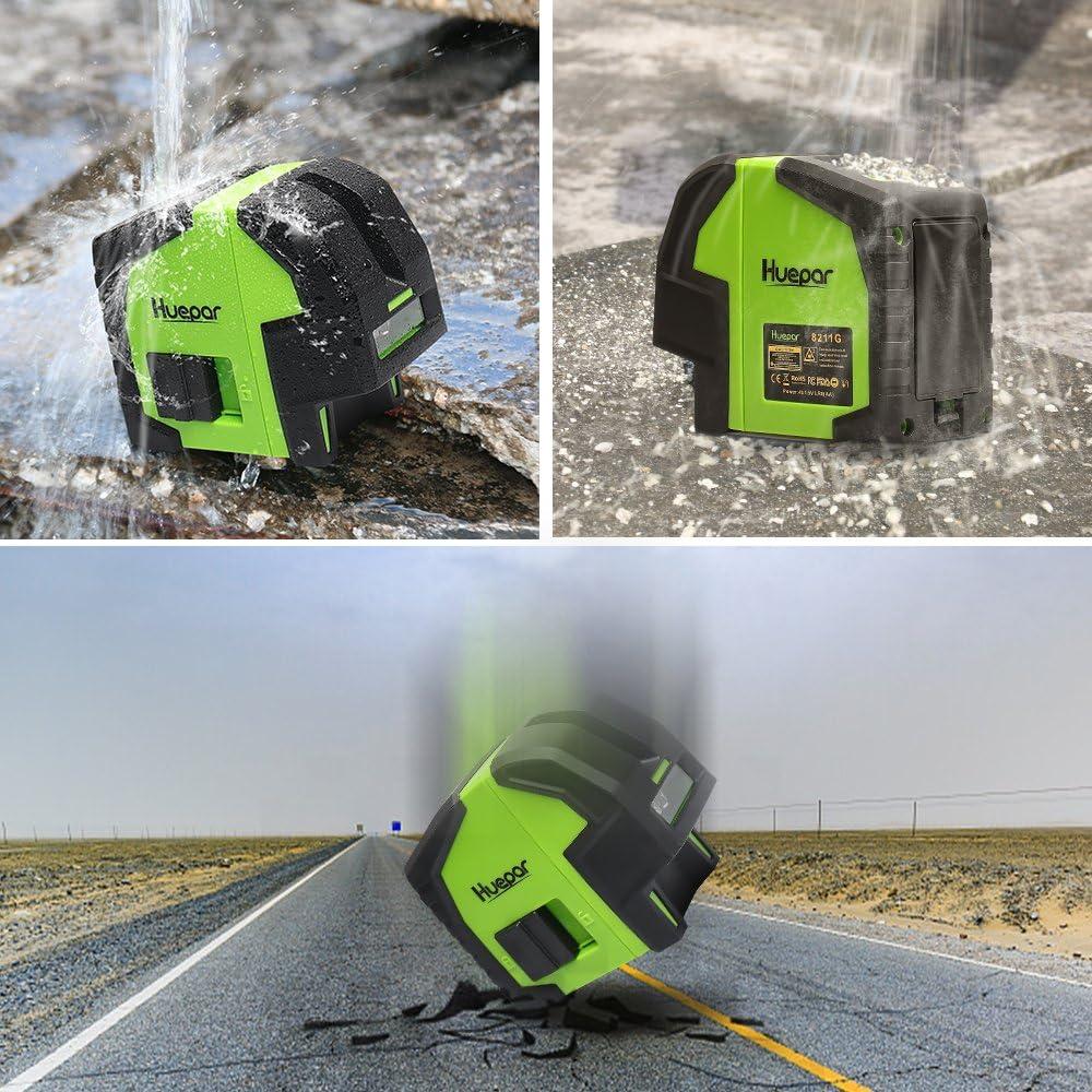 Nivel Láser Cruzado Huepar 8211G Verde Autonivelante 0.94 kg