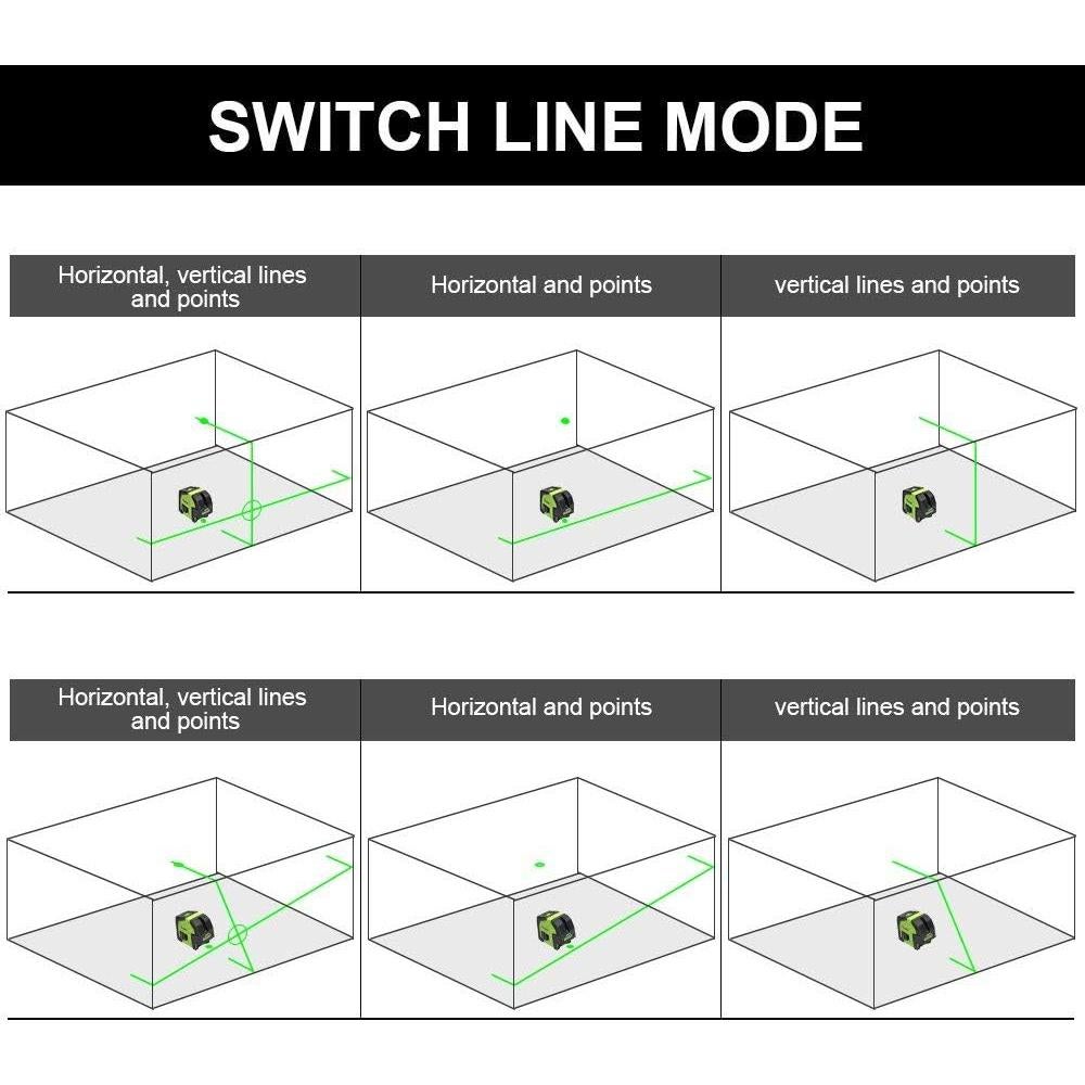 Nivel Láser Cruzado Huepar 8211G Verde Autonivelante 0.94 kg