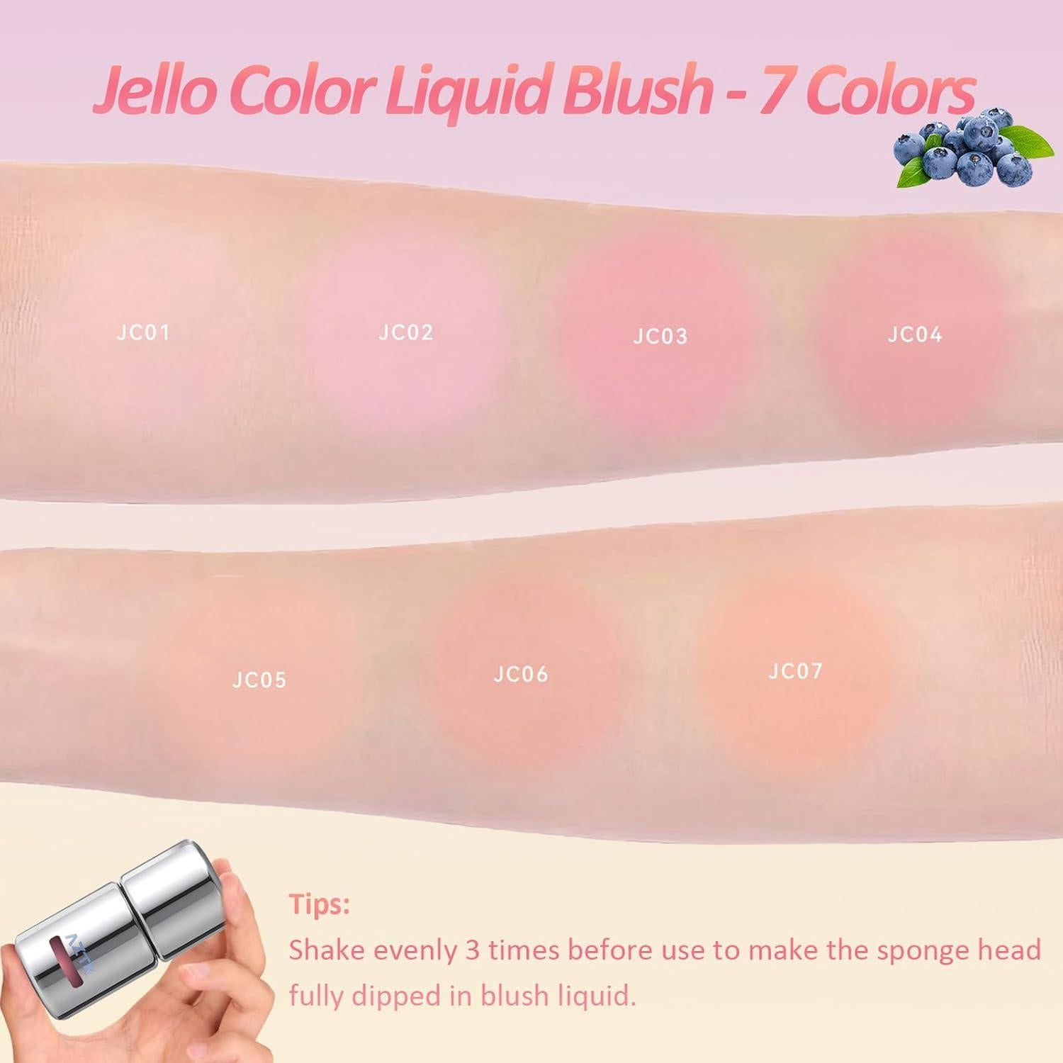 Rubor Líquido Aztk JC01 5ml Alta Pigmentación Mate